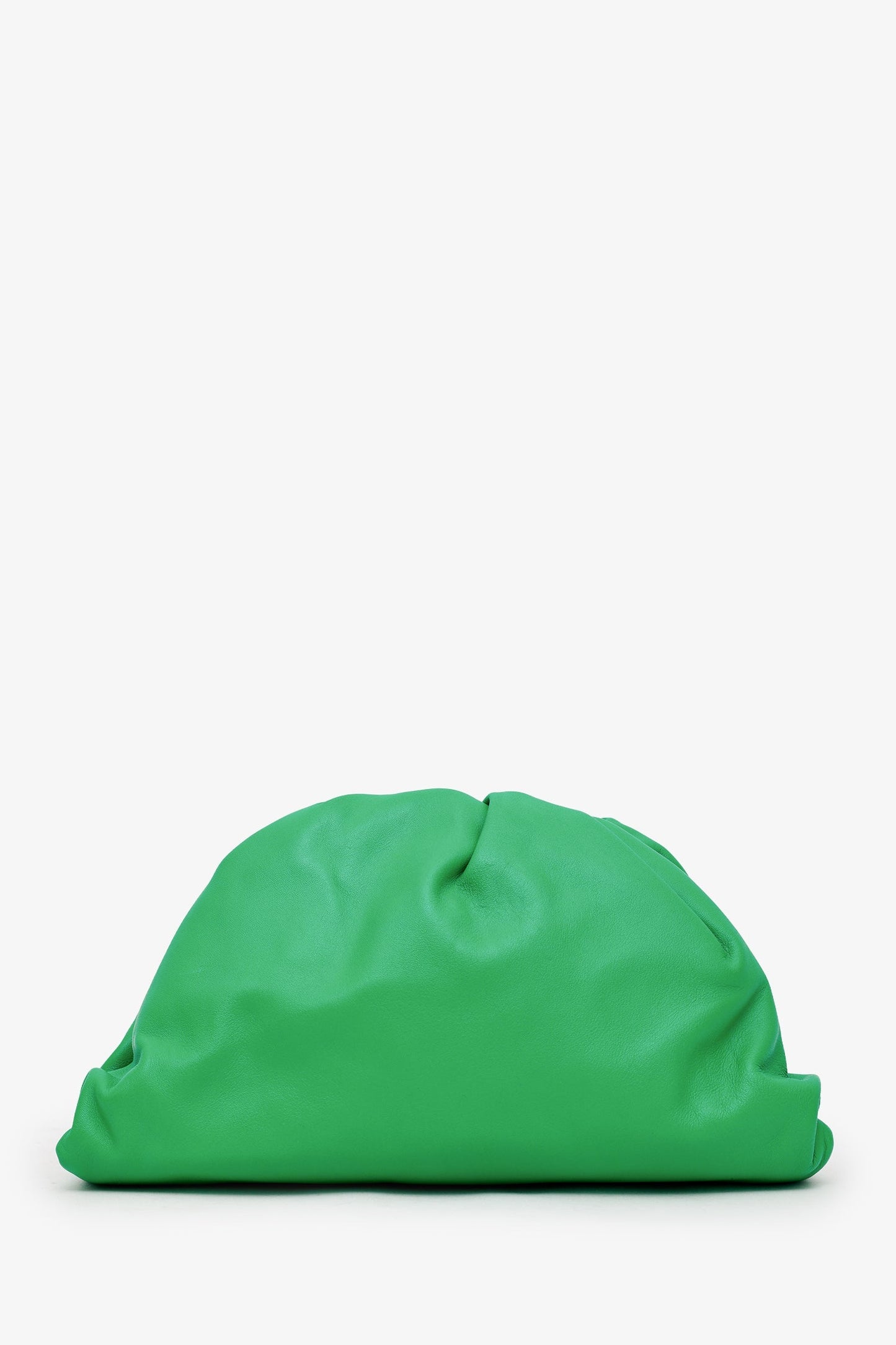 Bottega Veneta Emerald Green Leather Large Classic Pouch