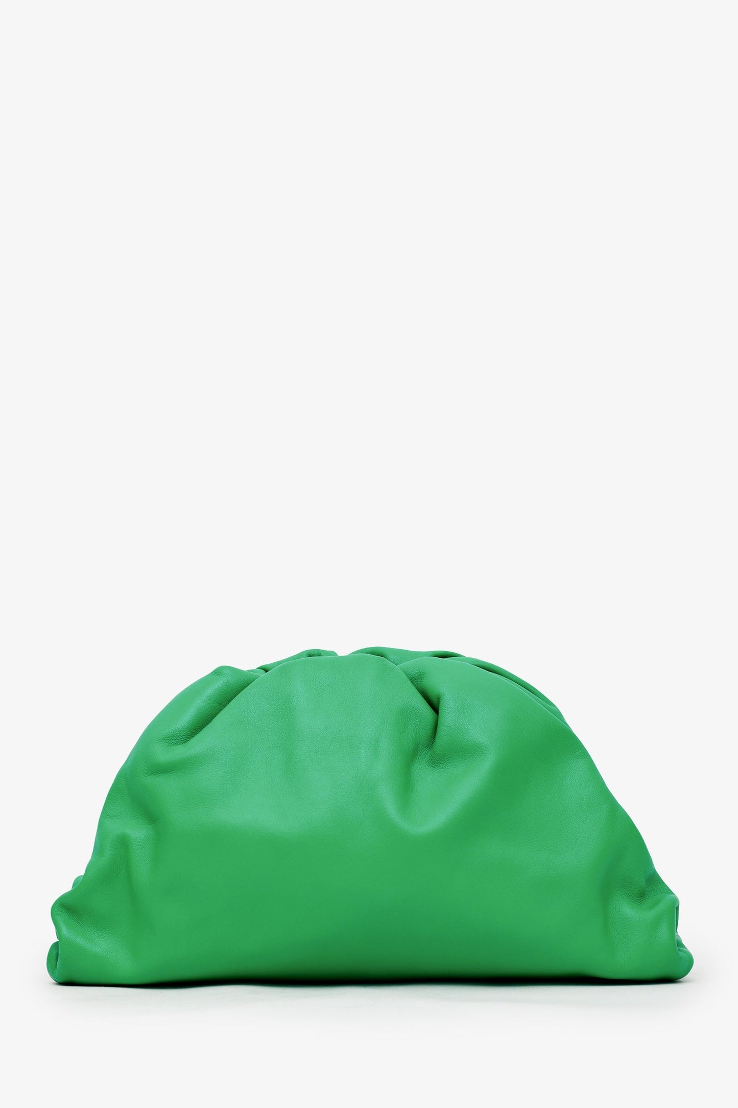 Bottega Veneta Emerald Green Leather Large Classic Pouch