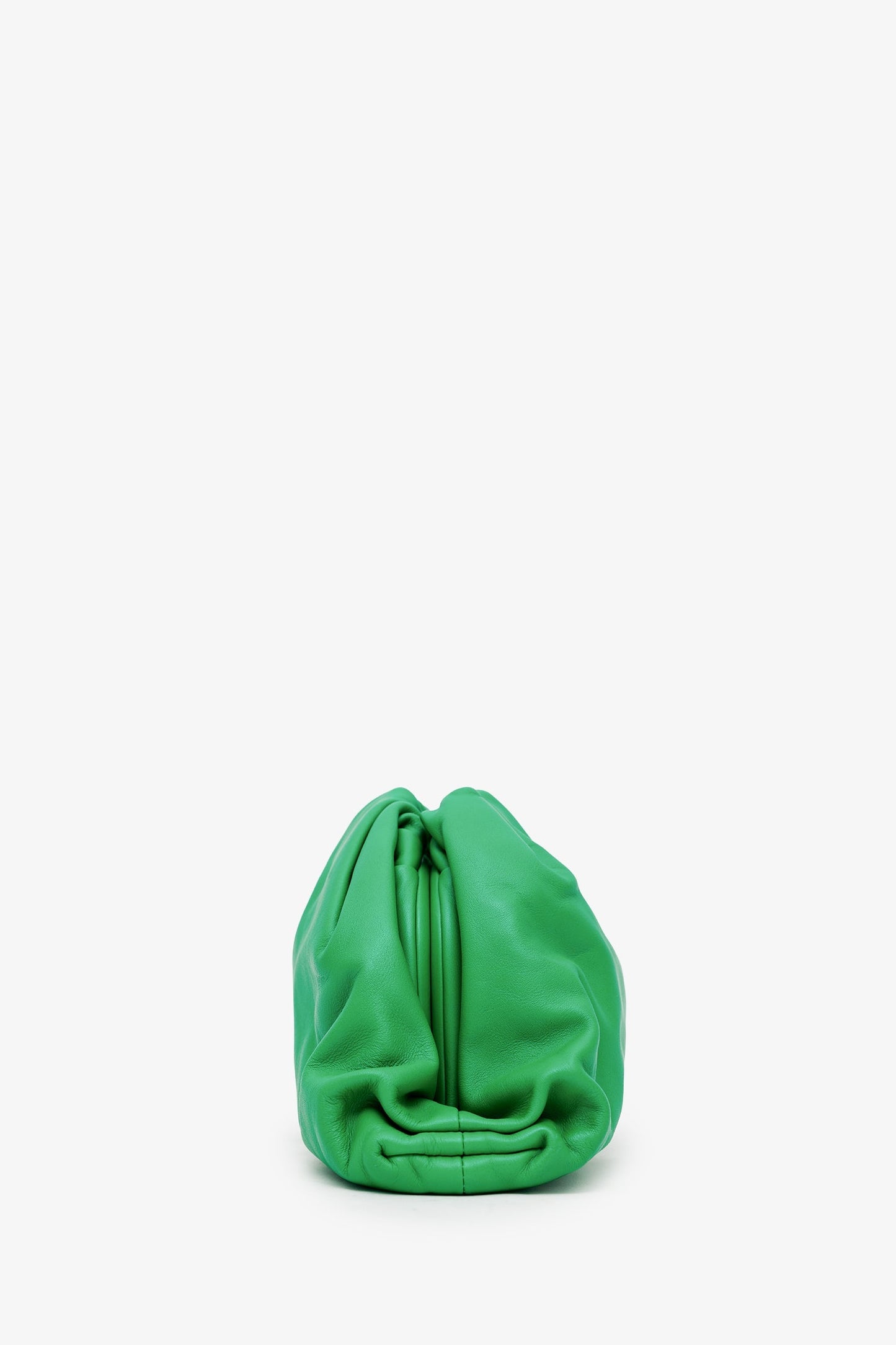 Bottega Veneta Emerald Green Leather Large Classic Pouch