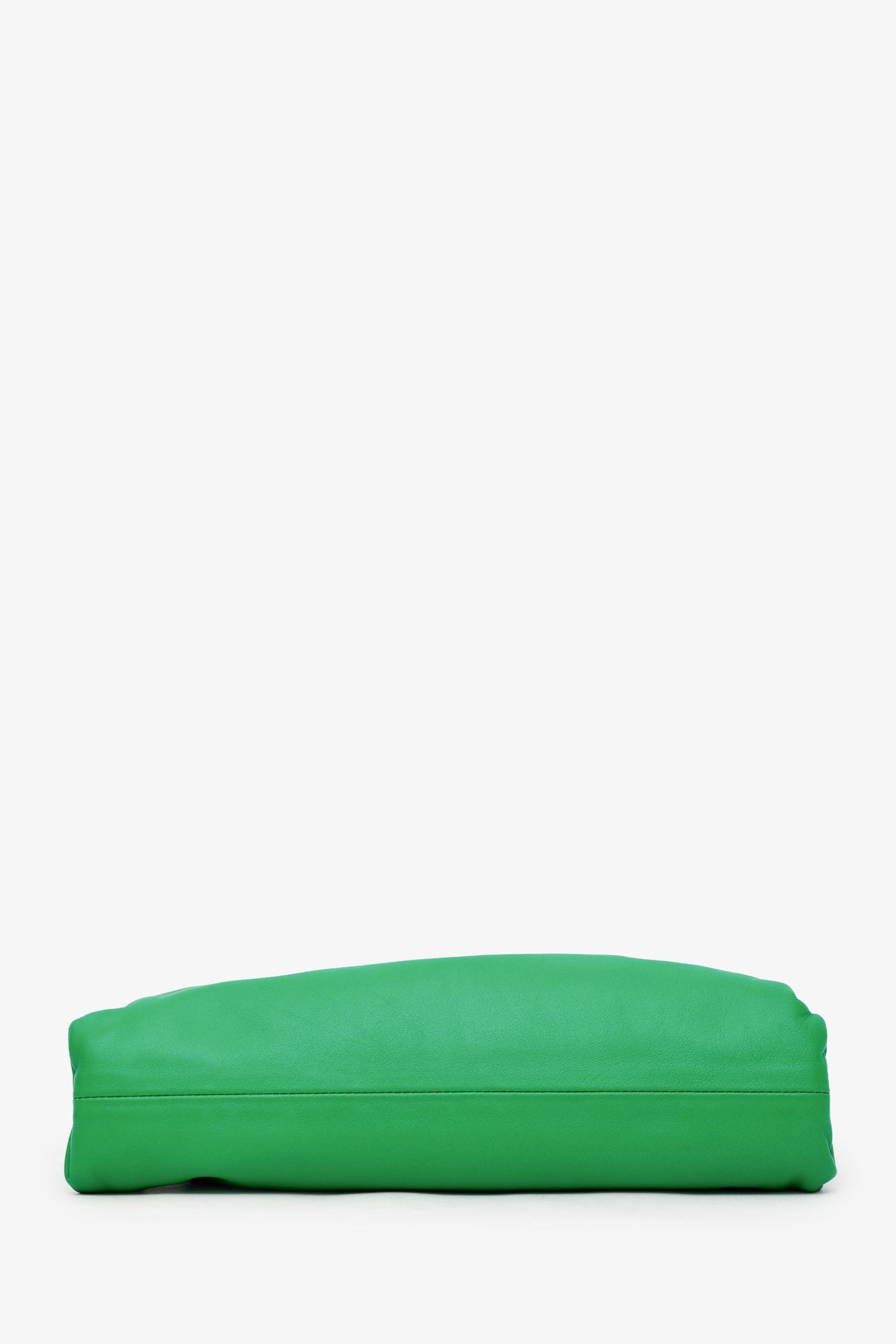 Bottega Veneta Emerald Green Leather Large Classic Pouch