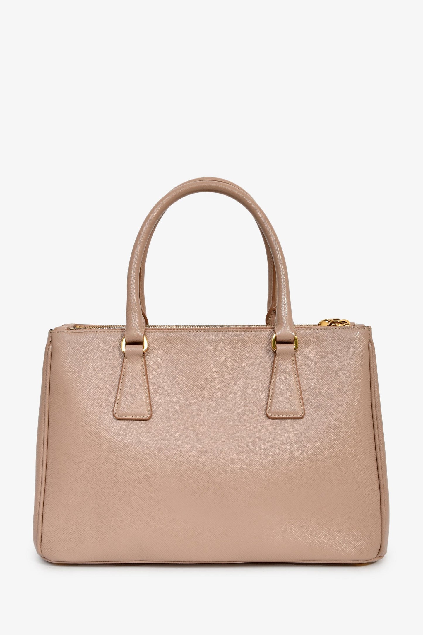 Prada Blush Pink Saffiano Leather Medium Double Zip Galleria Tote