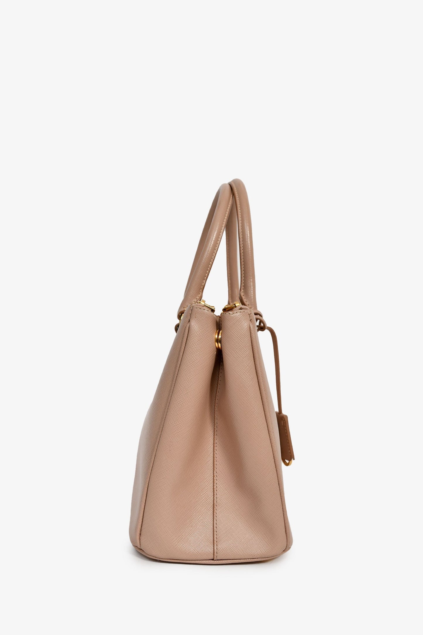 Prada Blush Pink Saffiano Leather Medium Double Zip Galleria Tote