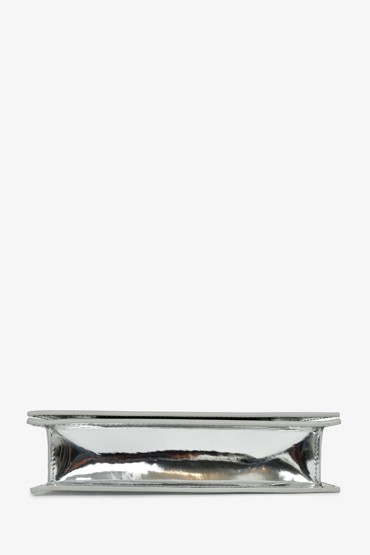 Amina Muaddi Mirror Silver Super Amini Yigit Metallic Chain Shoulder Bag