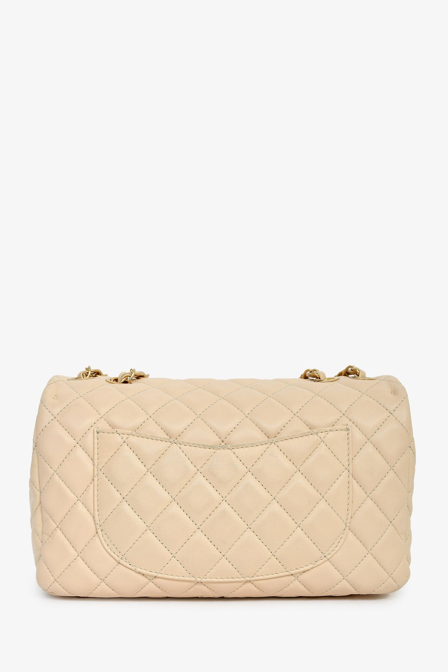 Chanel™ 2013-14 Vanilla Beige Lambskin Quilted Flap Chain Shoulder Bag