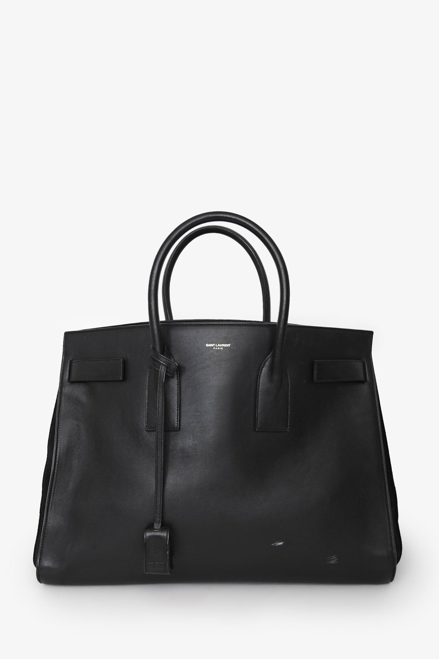 Saint Laurent Black Suede/Leather Large Sac De Jour Tote
