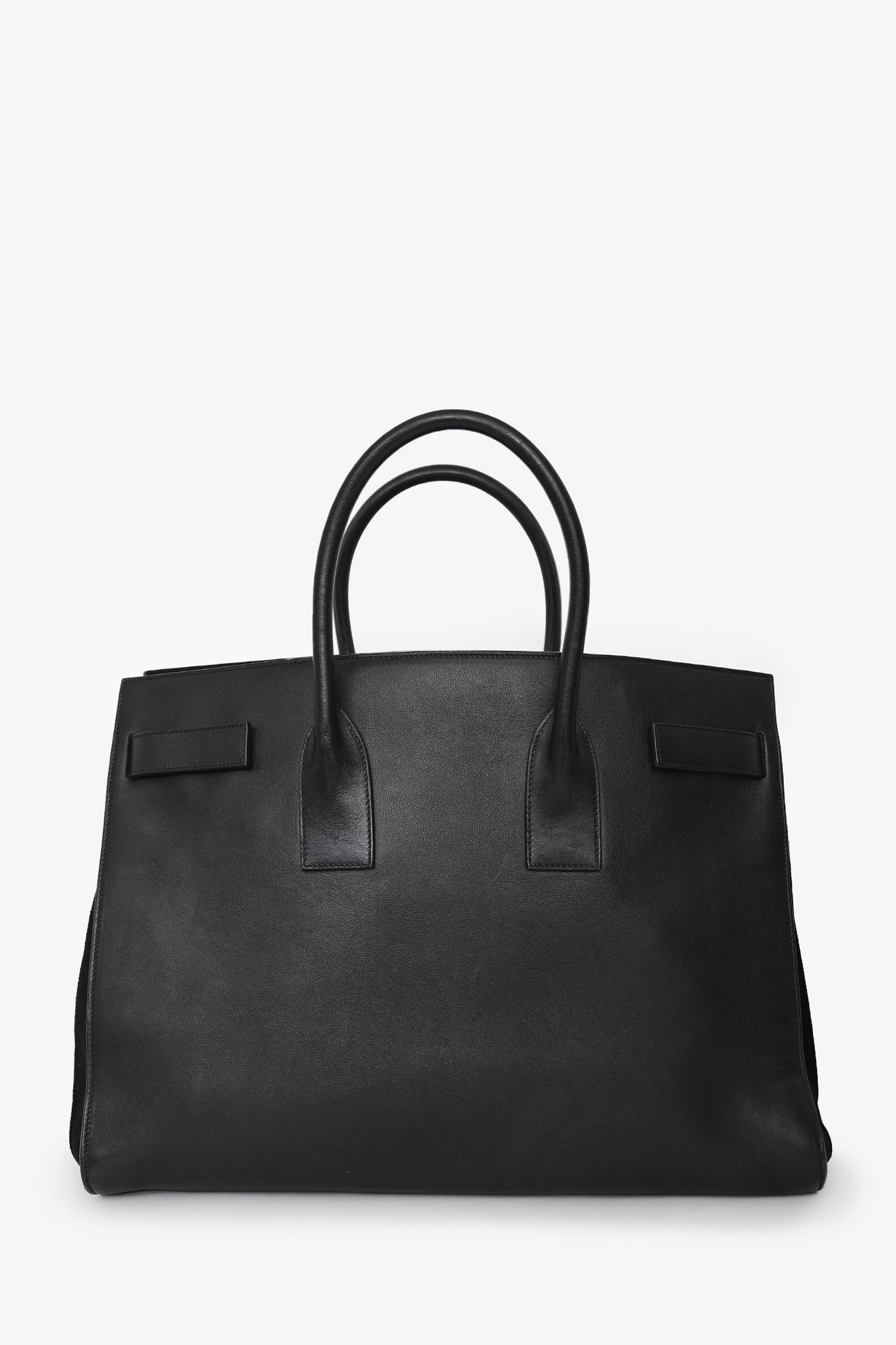 Saint Laurent Black Suede/Leather Large Sac De Jour Tote