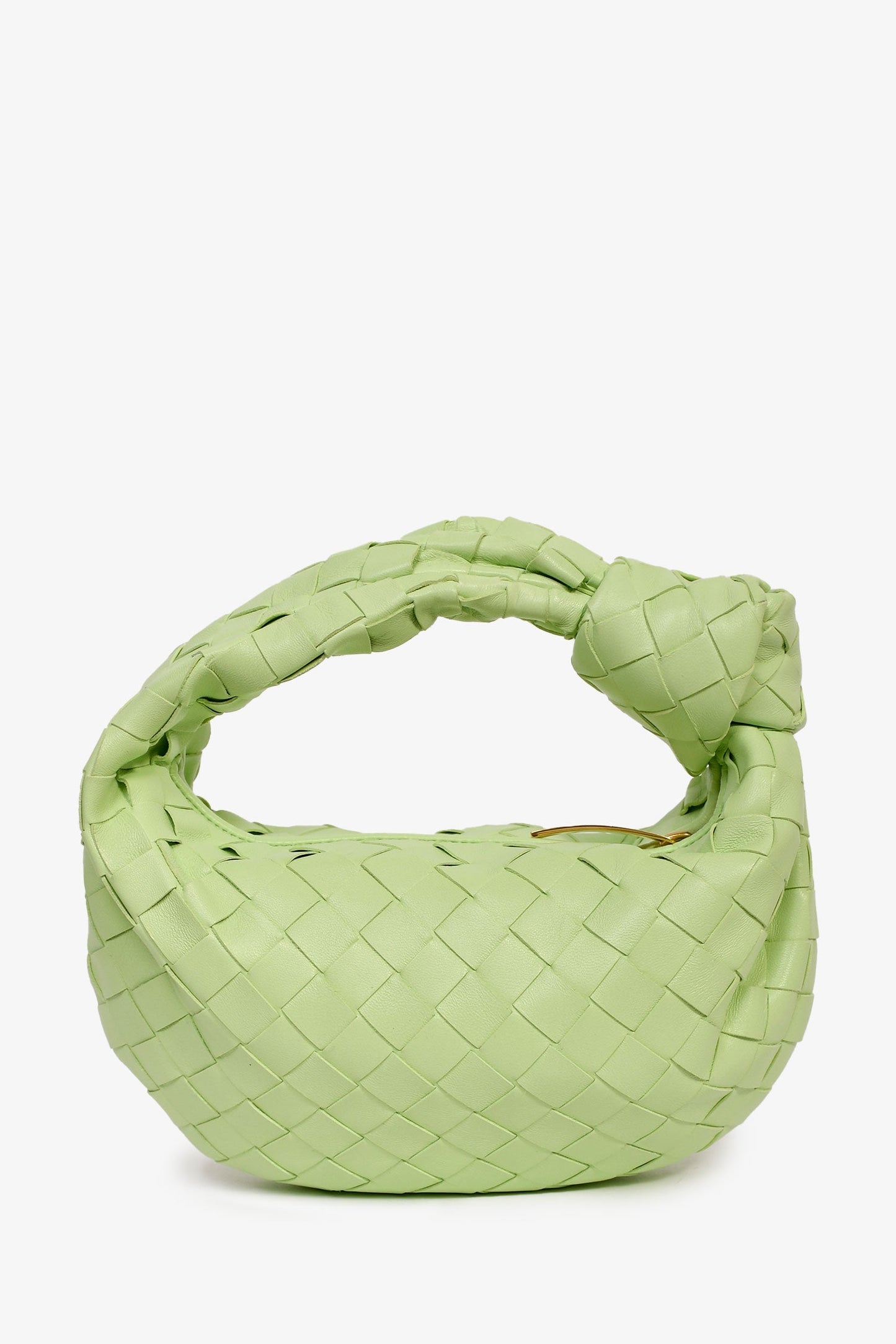 Bottega Veneta Lime Green Intrecciato Leather Mini Jodie Bag