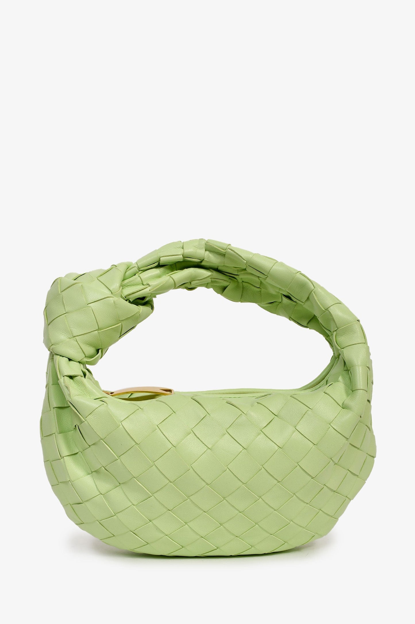 Bottega Veneta Lime Green Intrecciato Leather Mini Jodie Bag