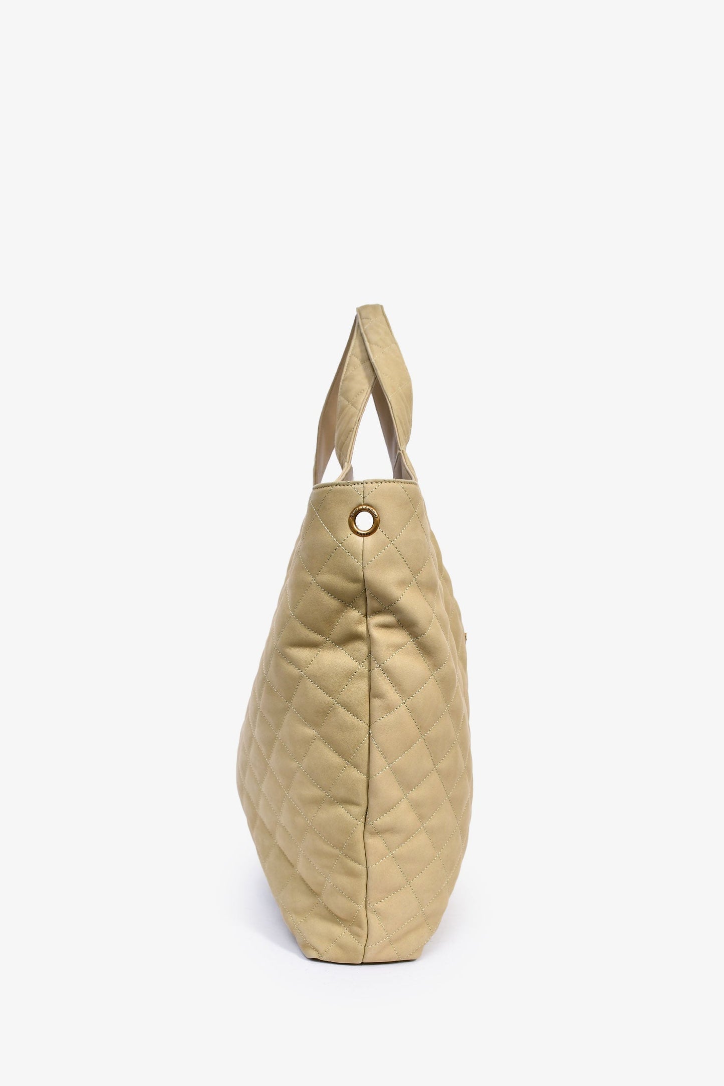 Saint Laurent Brown Leather Logo 'Icare' Maxi Tote Bag