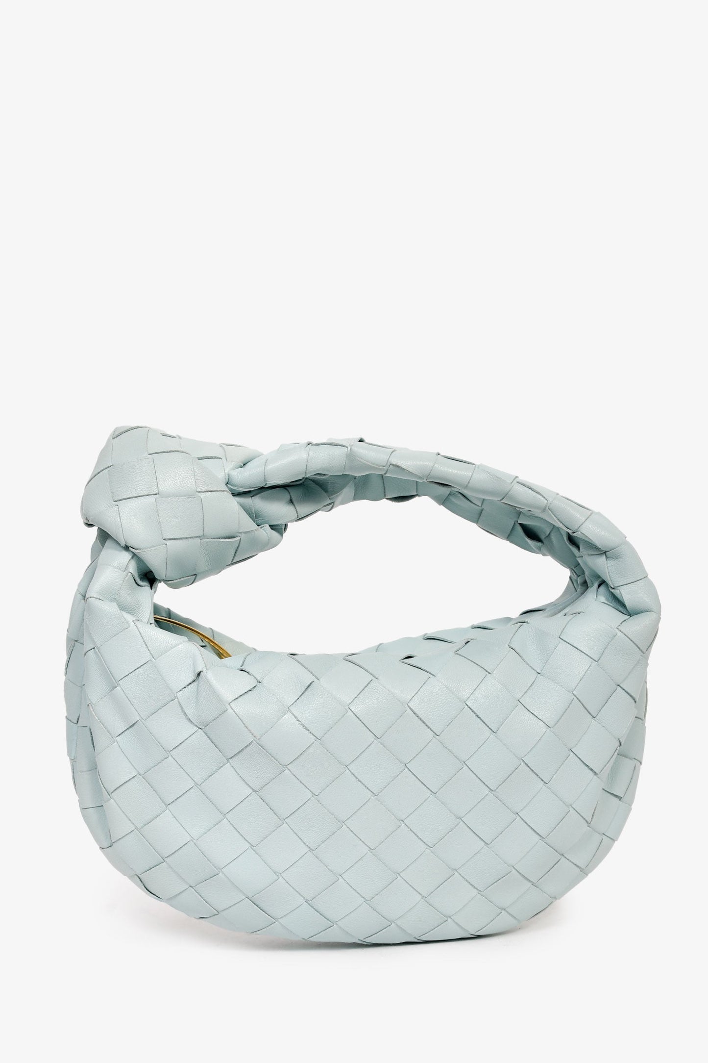 Bottega Veneta Baby Blue Intrecciato Leather Mini Jodie Bag