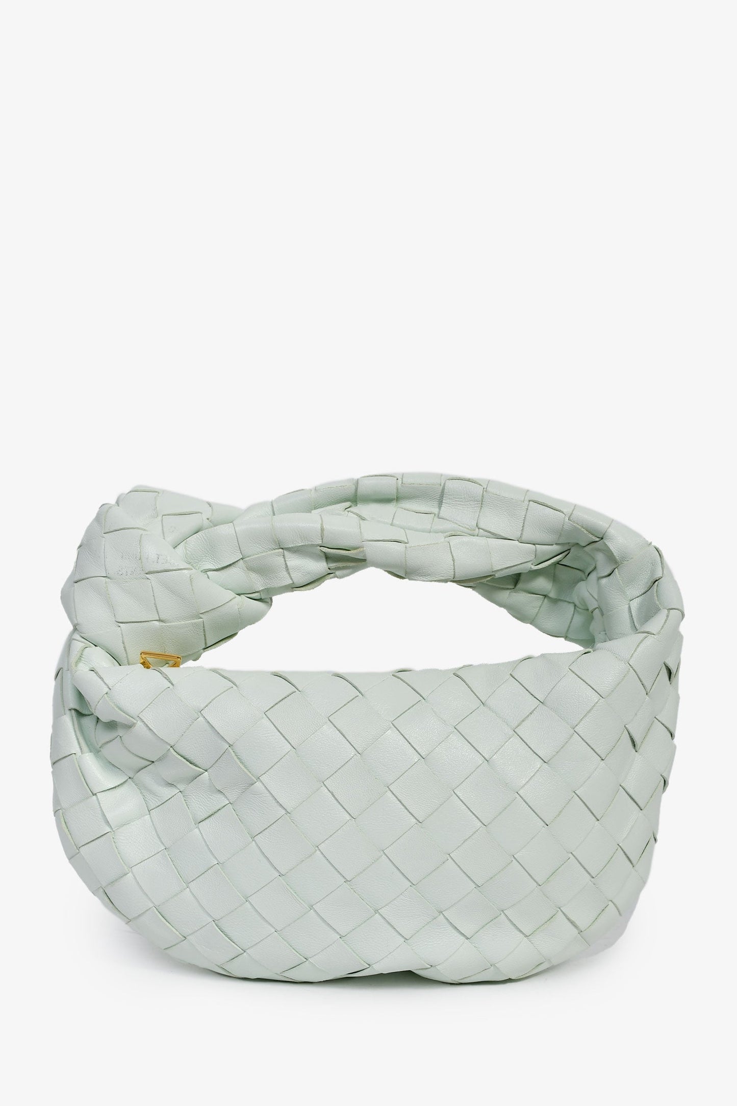 Bottega Veneta Mint Green Intrecciato Leather Mini Jodie Bag