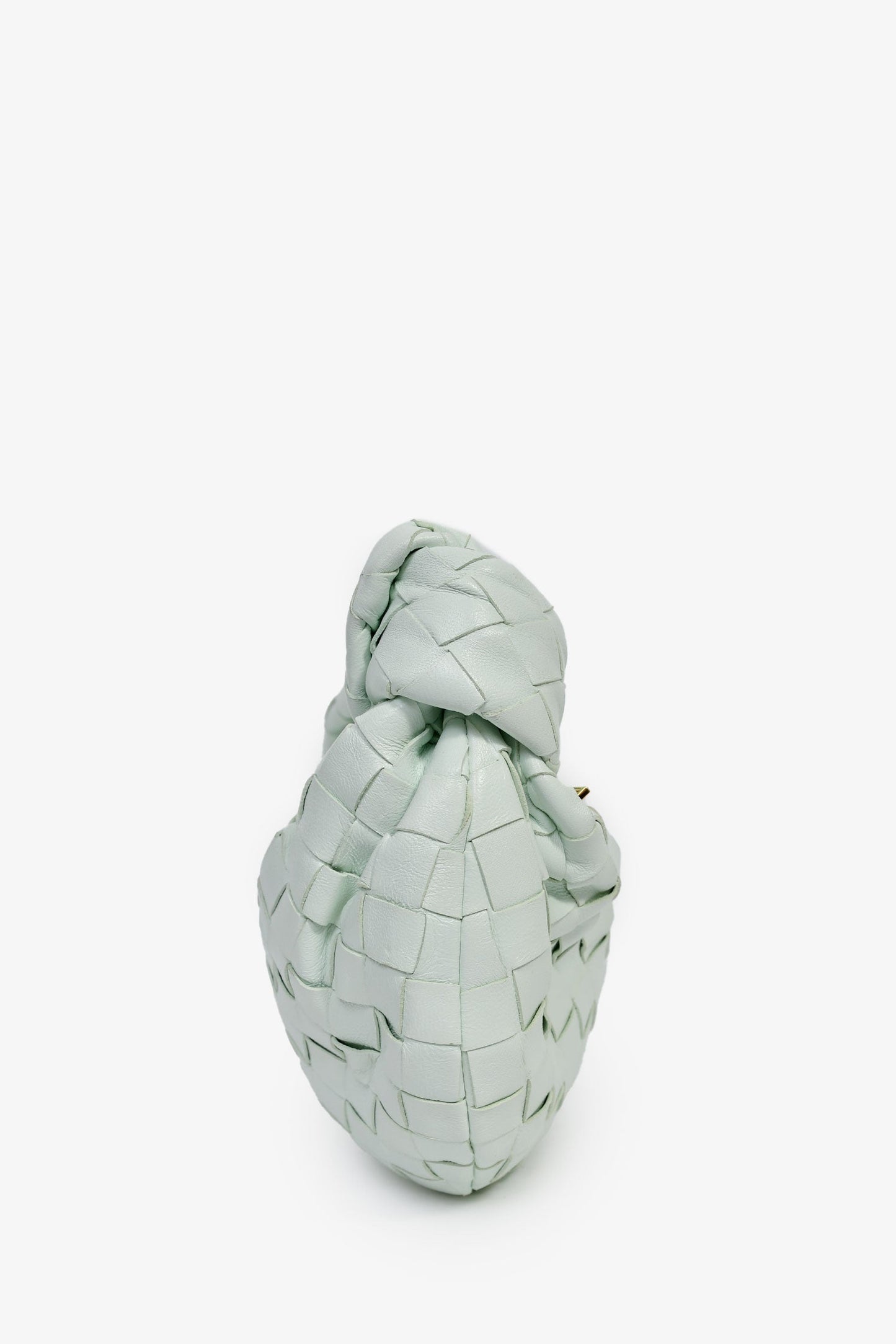 Bottega Veneta Mint Green Intrecciato Leather Mini Jodie Bag