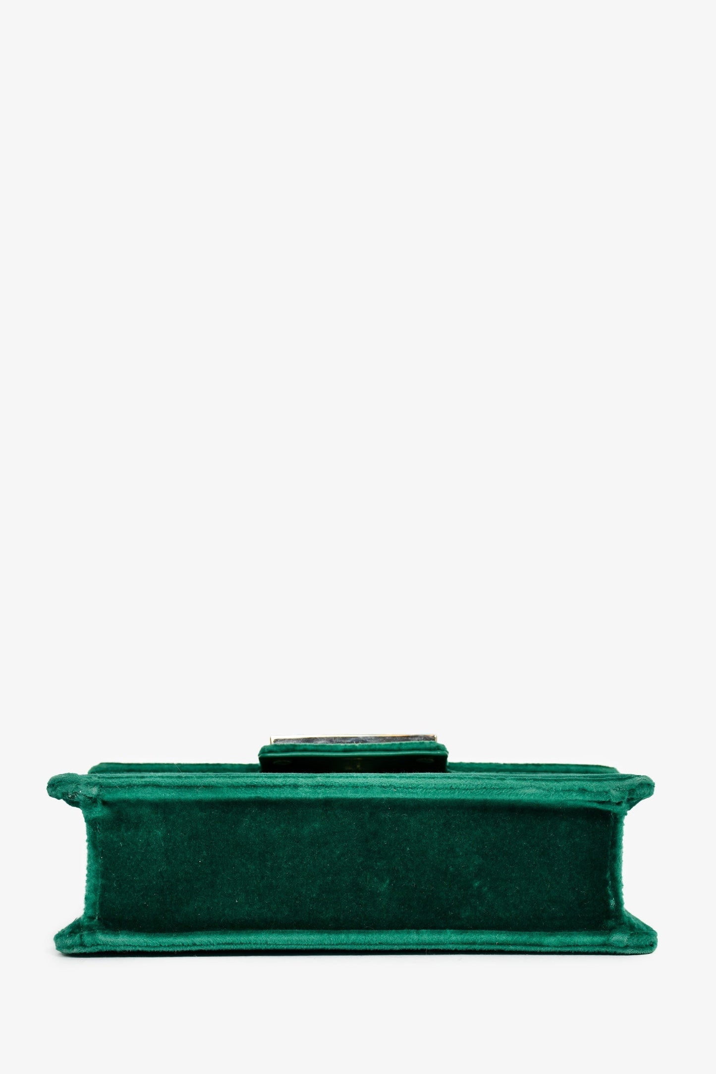 Gucci Green Velvet GG Crystal 'Broadway' Mini Shoulder Bag