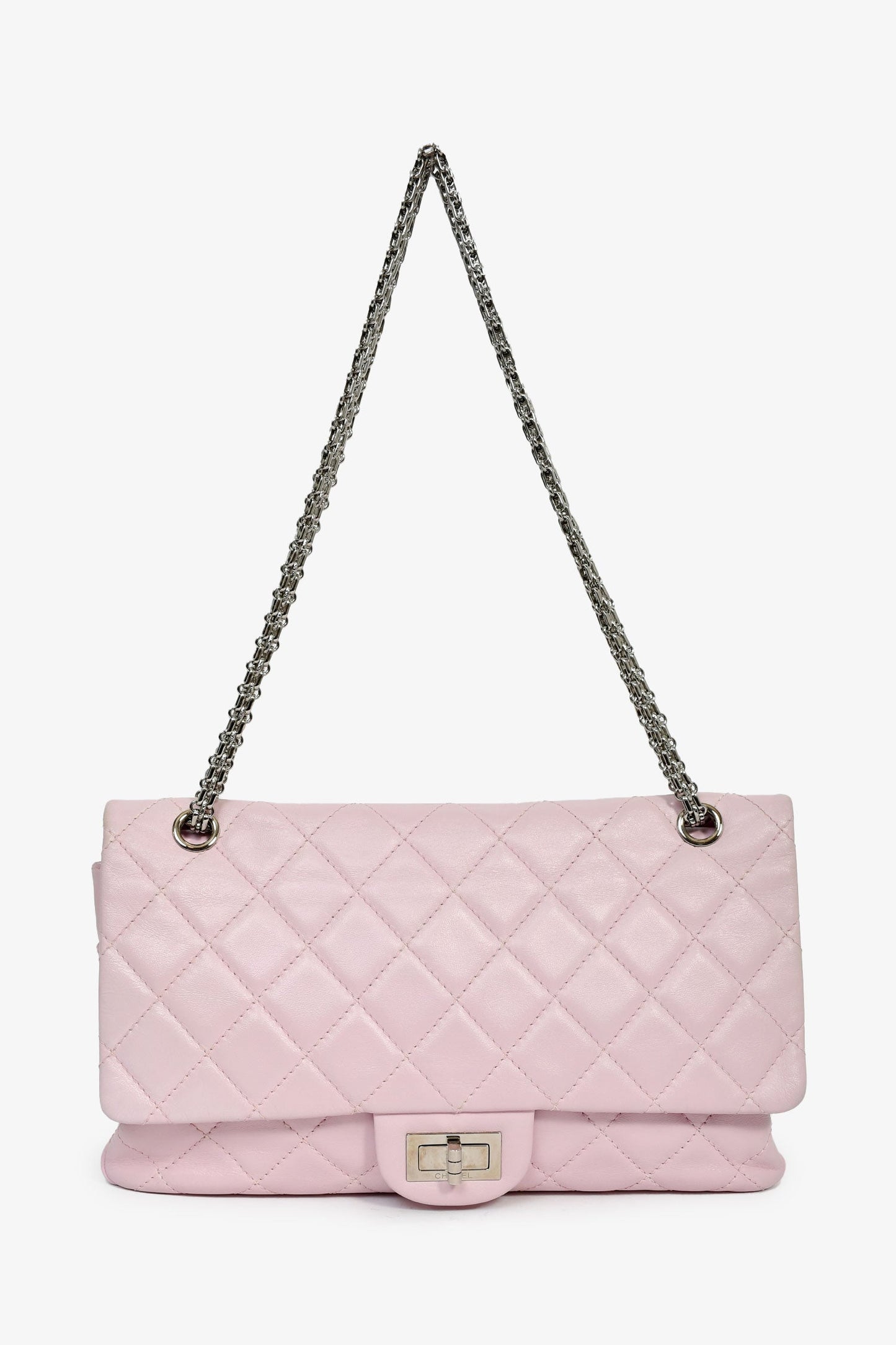 Chanel™ 2008-09 Rose Clair Purple Lambskin 2.55 Reissue 227 Shoulder Bag
