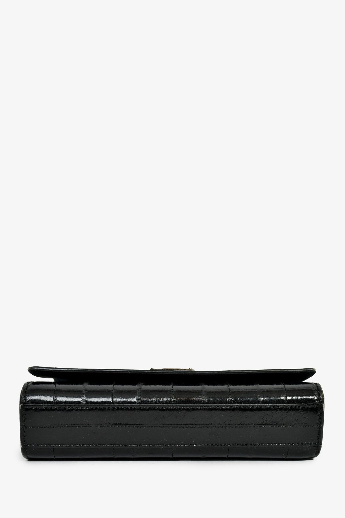 Saint Laurent Black Eel Monogram Sunset Shoulder Bag