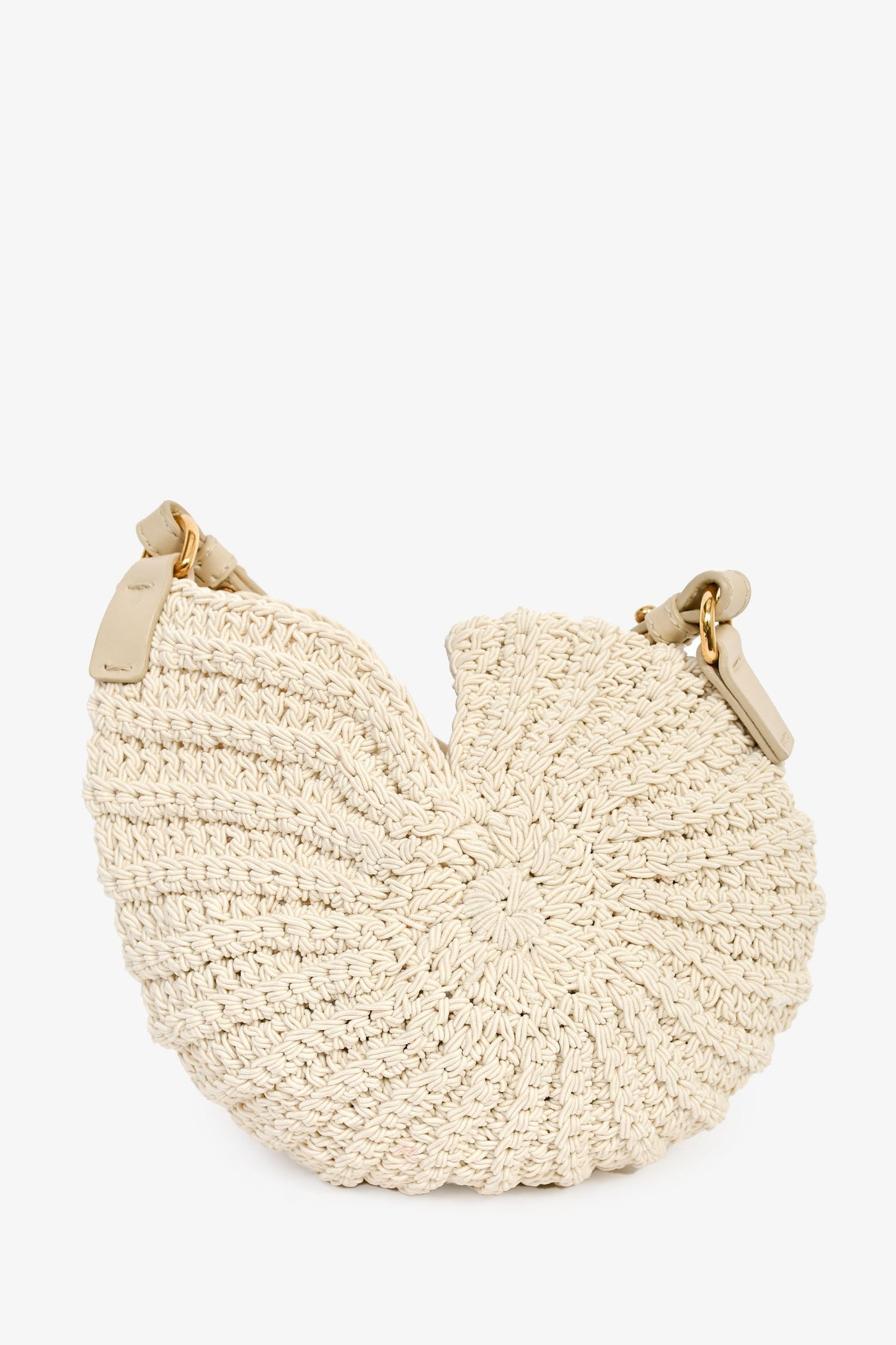 Chloe Cream Crochet 'Sea Treasures' Logo Crossbody Bag