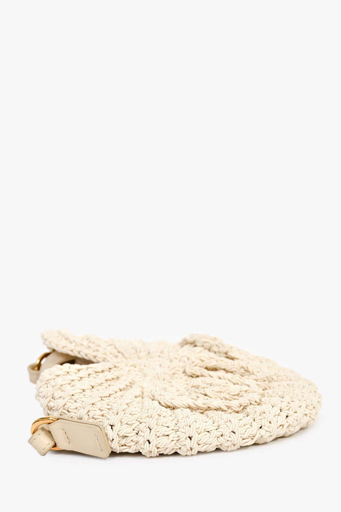 Chloe Cream Crochet 'Sea Treasures' Logo Crossbody Bag