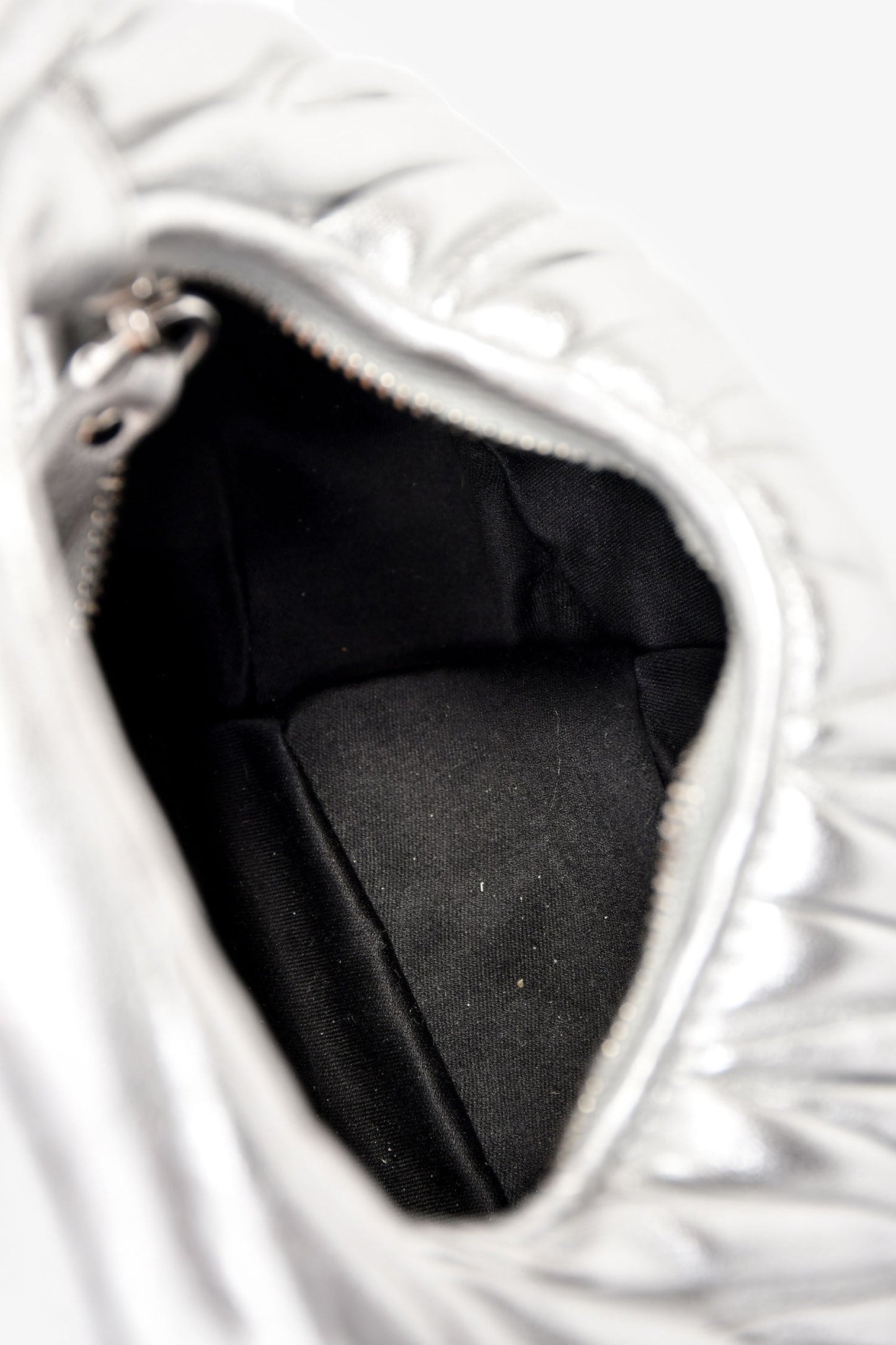 Miu Miu Silver Leather 'Wander Matelassé' Bag