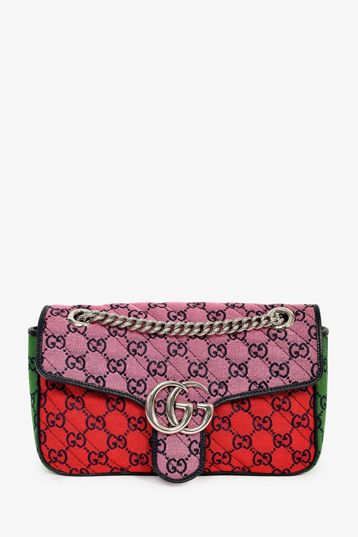 Gucci Multicolour Canvas Marmont GG Medium Crossbody Bag