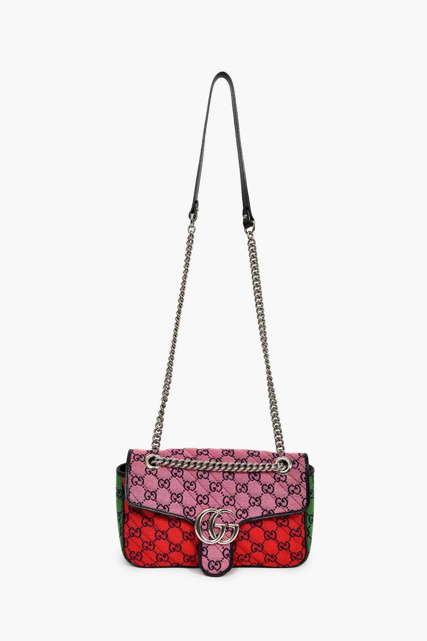 Gucci Multicolour Canvas Marmont GG Medium Crossbody Bag