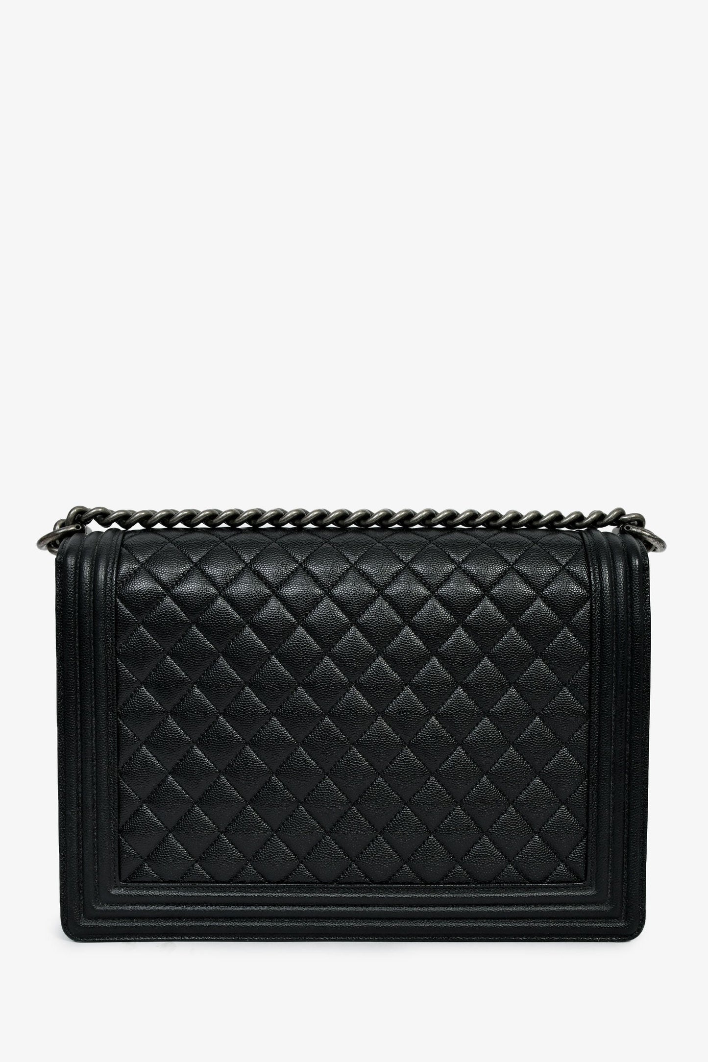 Chanel™ 2018 Black Caviar Large Boy Bag