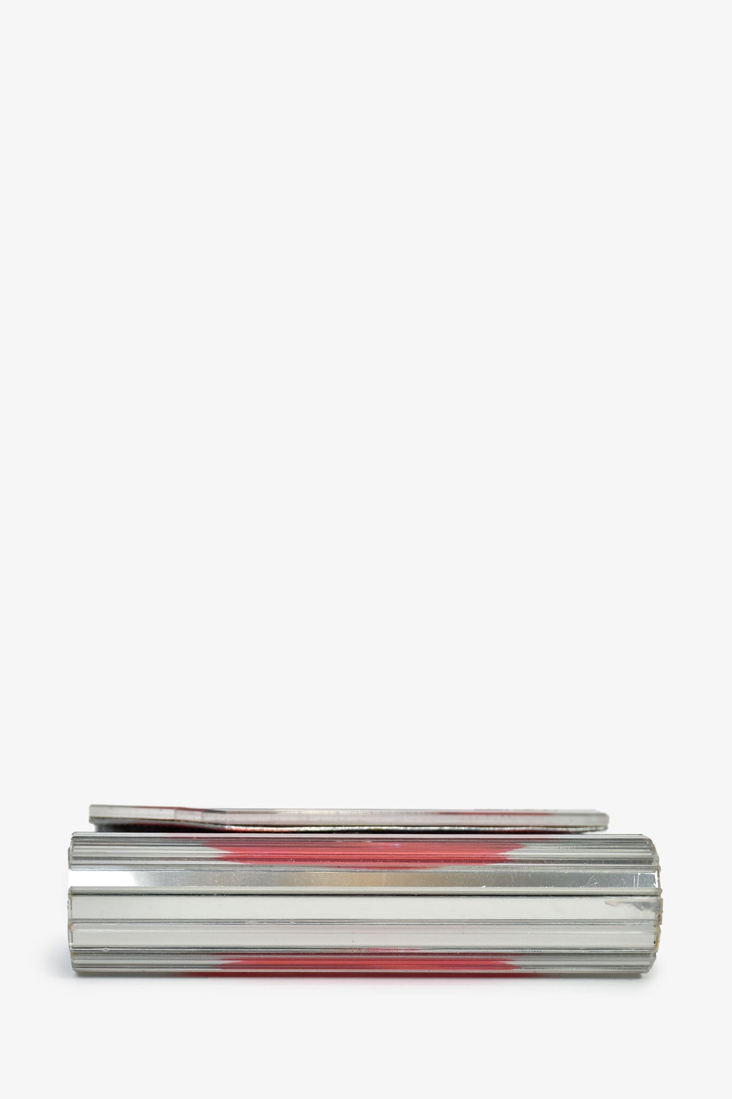 Jimmy Choo Red/Silver Acrylic Lips Clutch With Chain