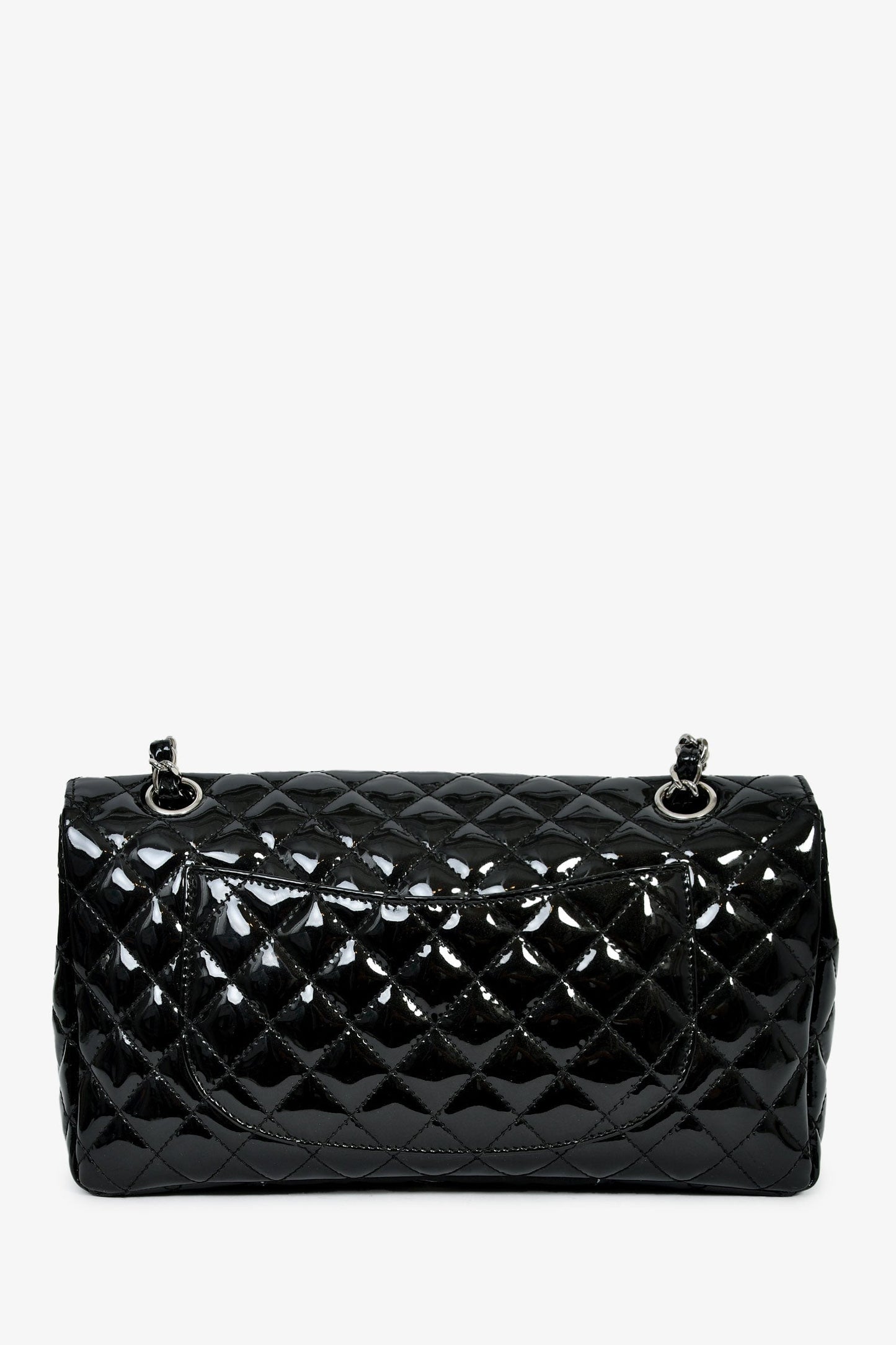 Chanel™ 2006-08 Black Patent 'Secret Label' Flap Shoulder Bag