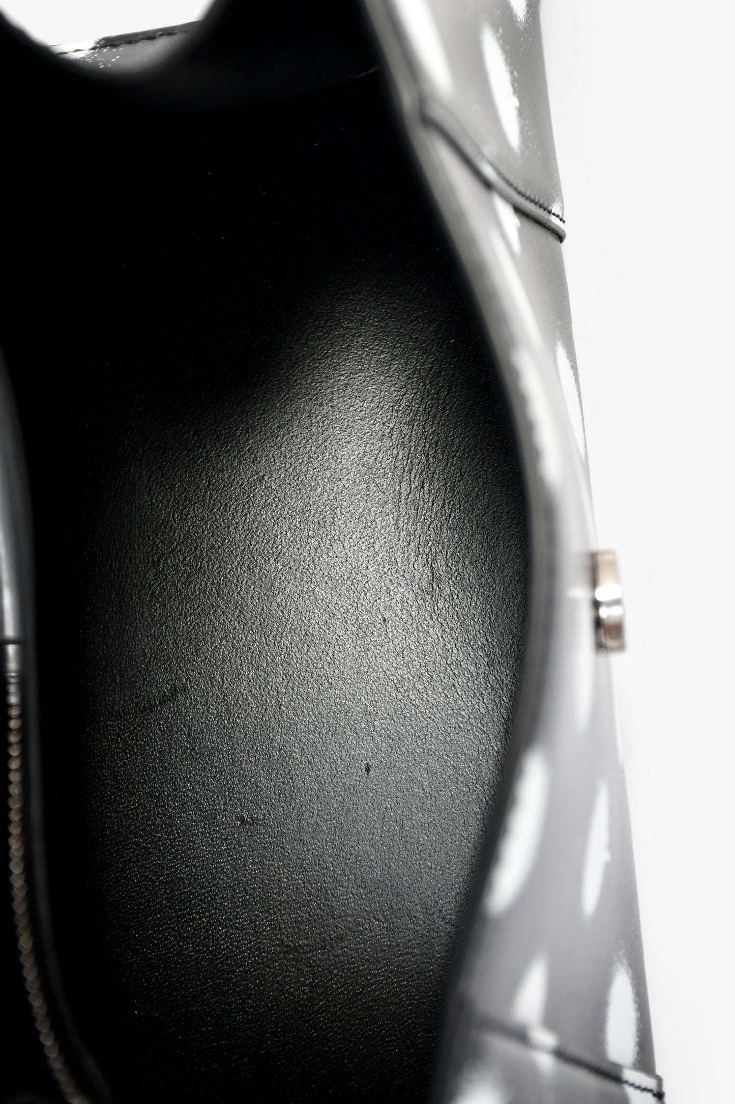 Balenciaga Black/White Leather Polk-a-Dot Small 'Hourglass' Top Handle Bag