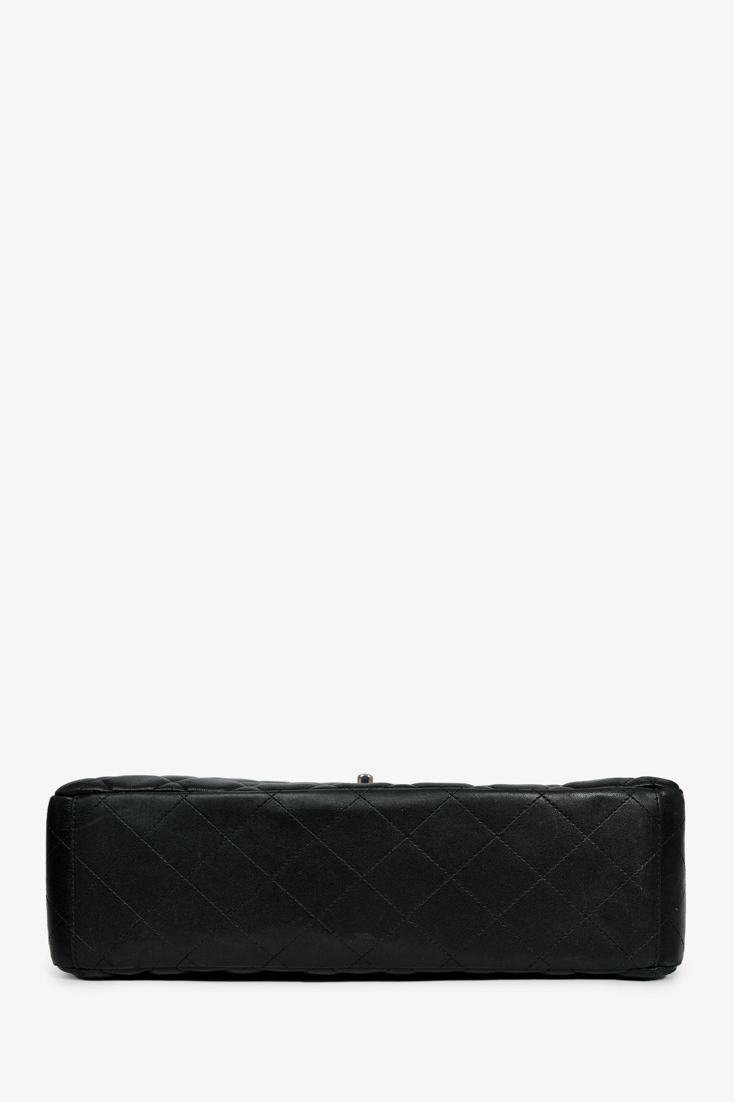 Chanel™ 2011 Black Lambskin Maxi Single Flap Shoulder Bag