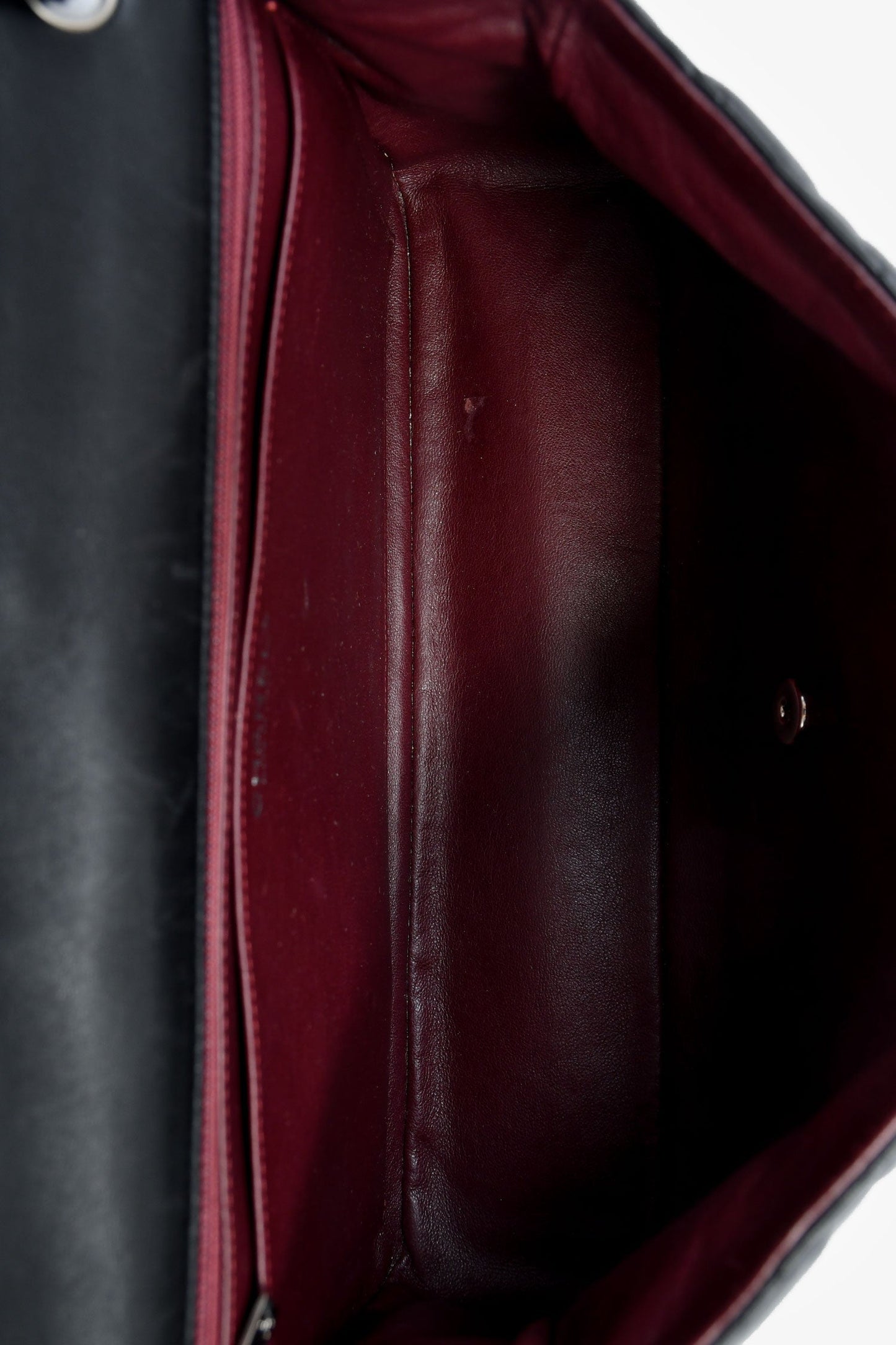 Chanel™ 2011 Black Lambskin Maxi Single Flap Shoulder Bag
