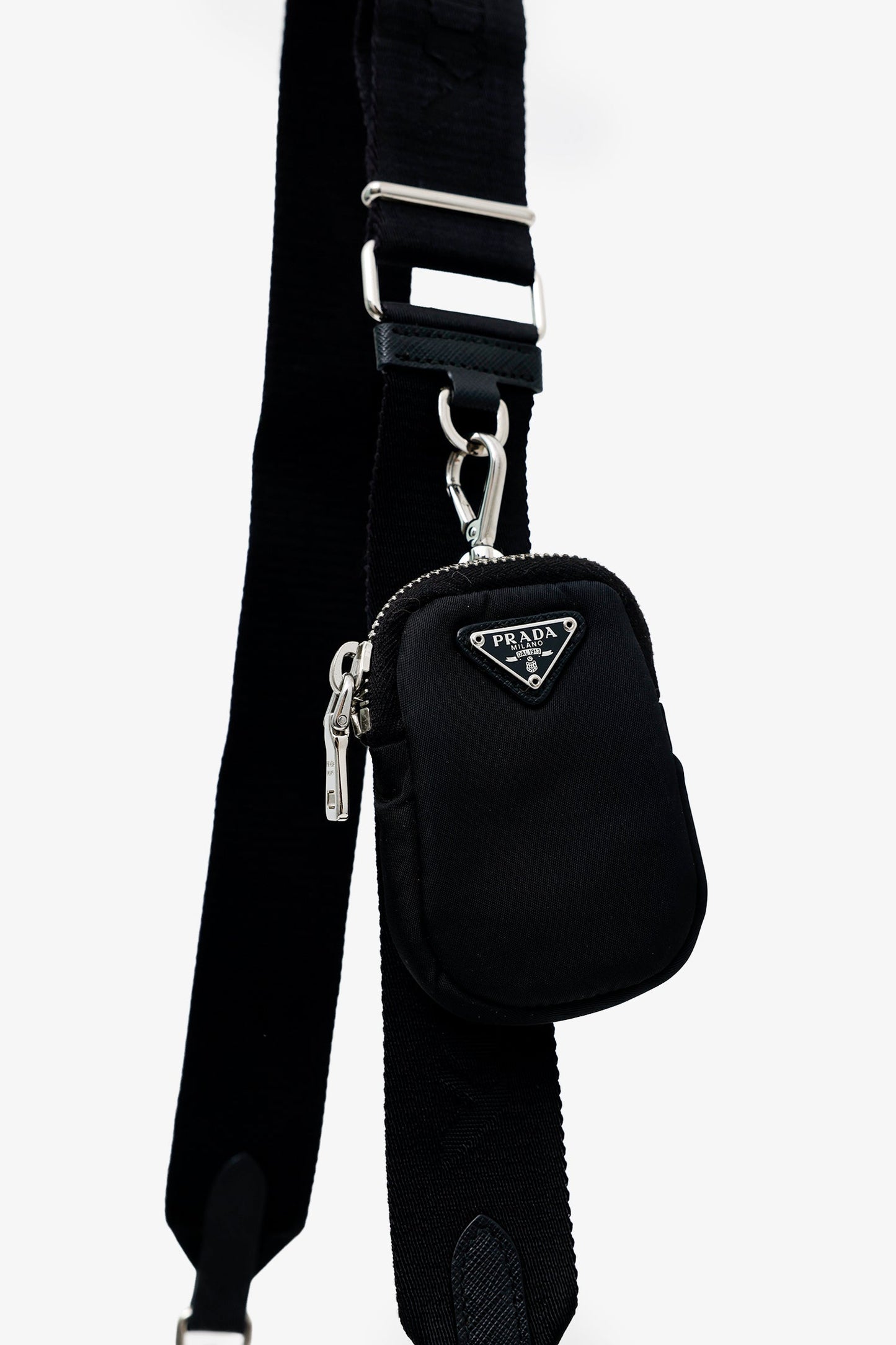 Prada Black Re-Nylon Re-Edition 2005 Crossbody Bag With Strap + Pouch