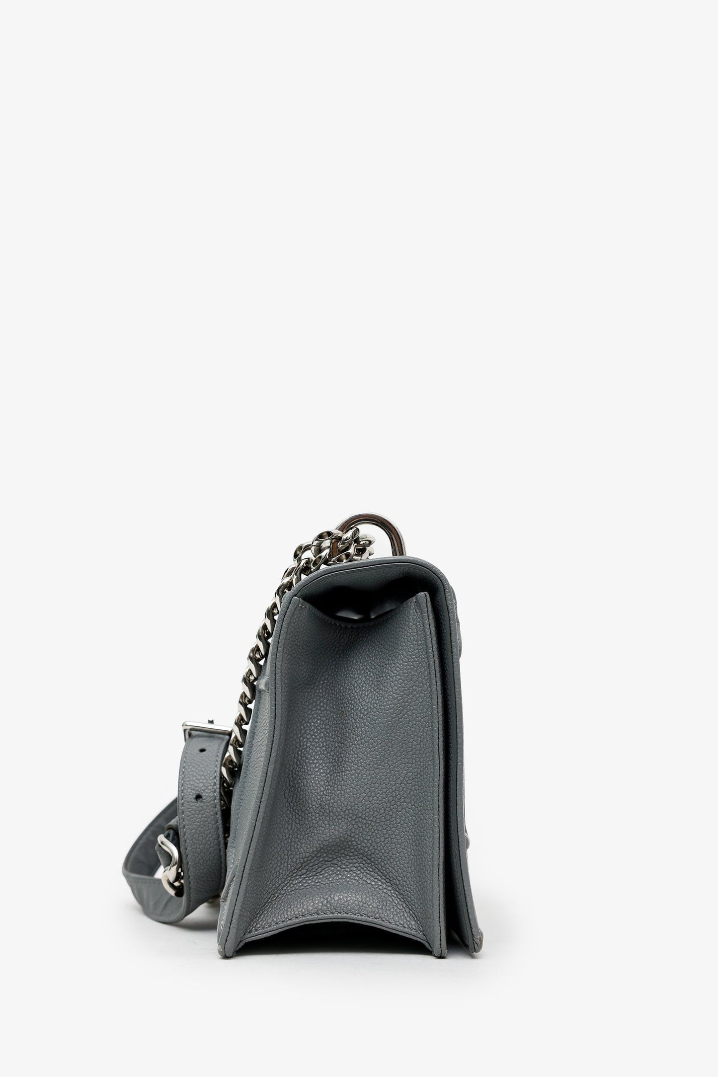 Christian Dior Grey Leather Cannage 'Dioramma' Shoulder Bag