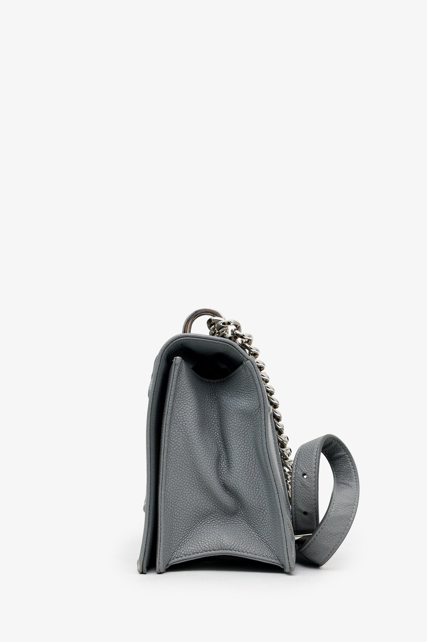 Christian Dior Grey Leather Cannage 'Dioramma' Shoulder Bag