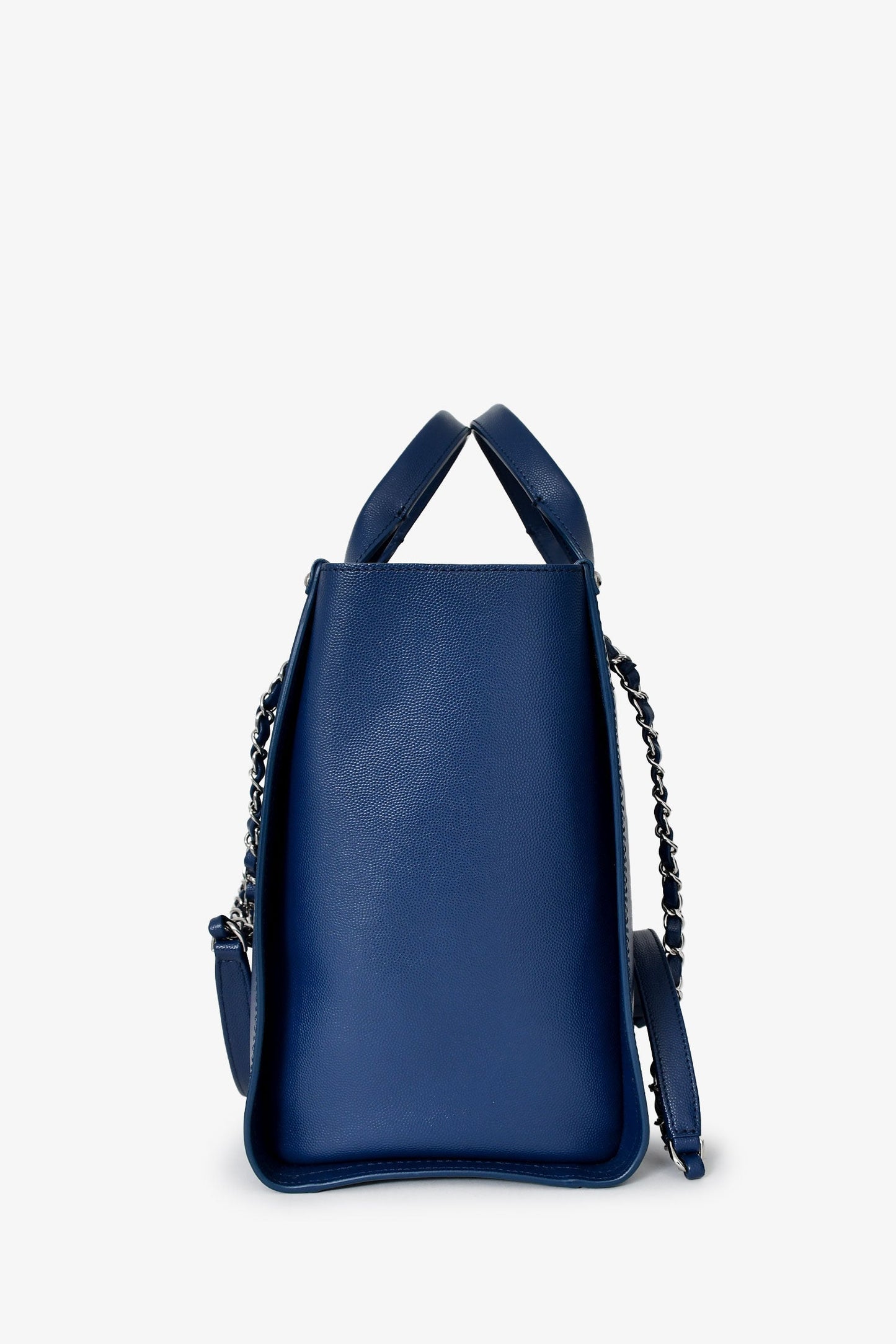 Chanel™ 2018 Navy Blue Caviar New Small Deauville Tote