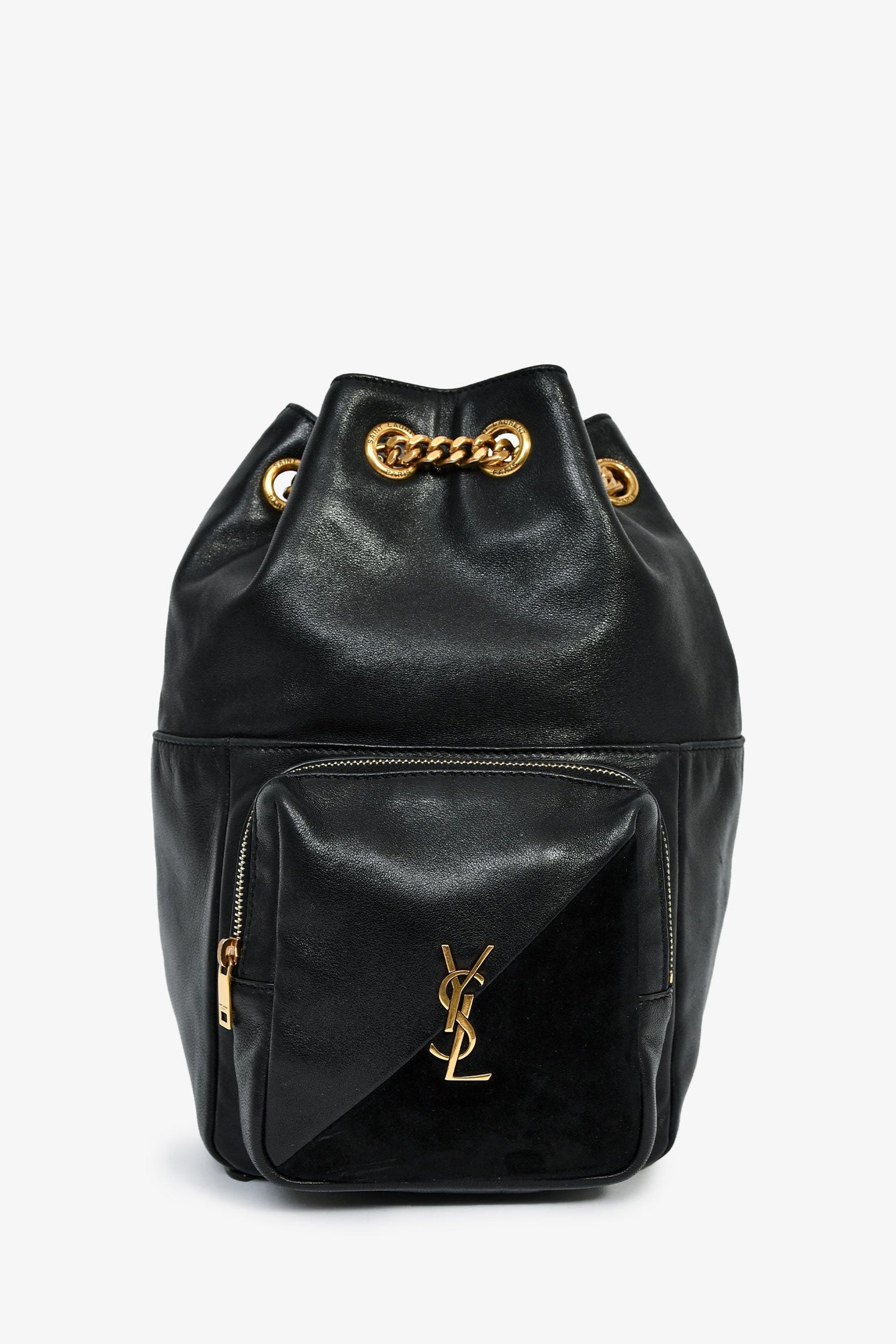 Saint Laurent Black Leather/Suede Jaime Backpack