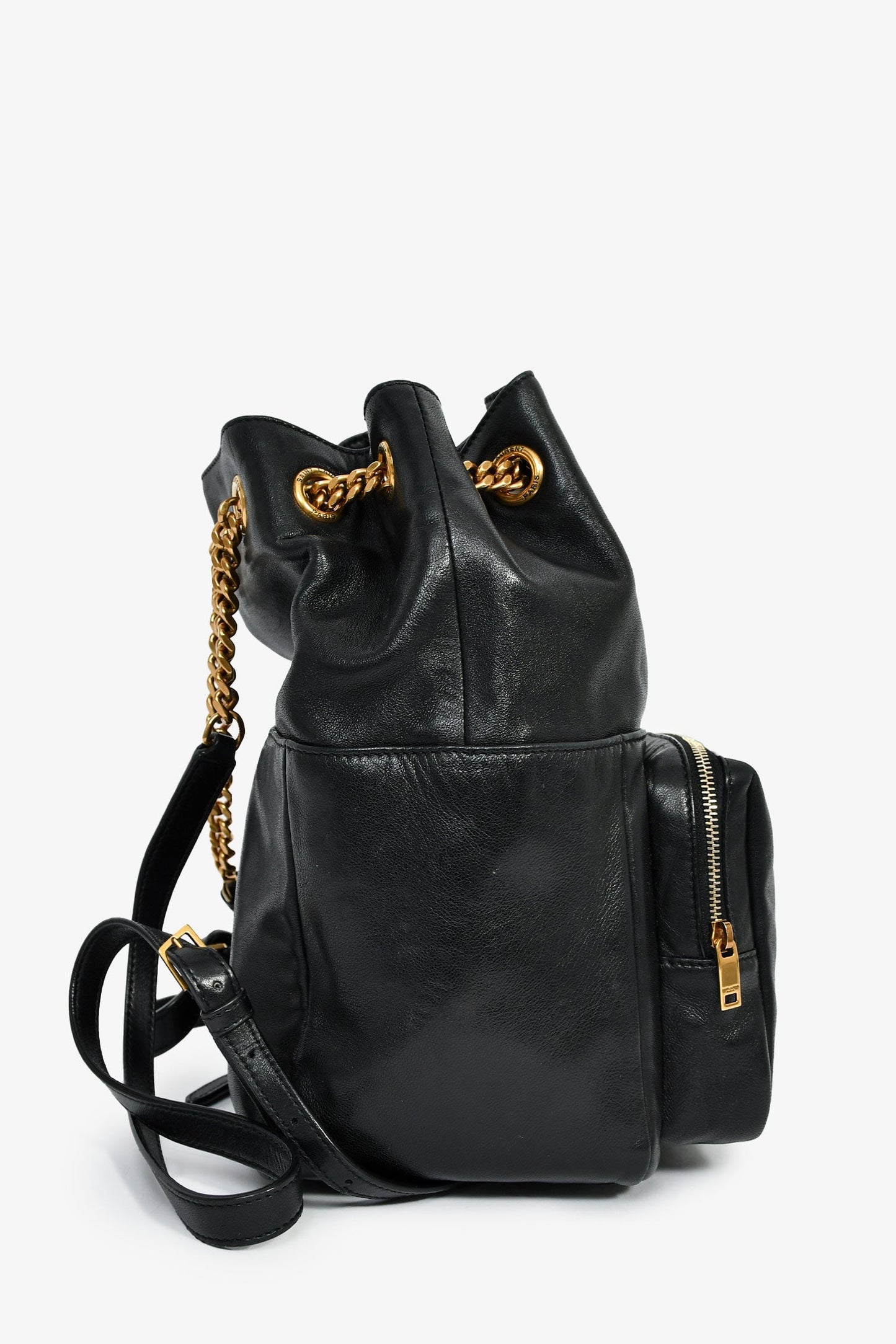 Saint Laurent Black Leather/Suede Jaime Backpack