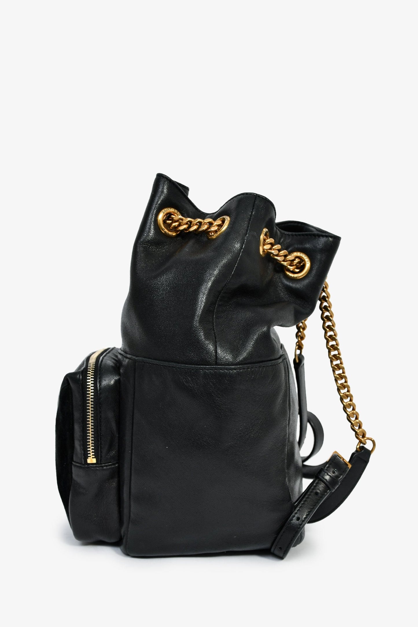 Saint Laurent Black Leather/Suede Jaime Backpack