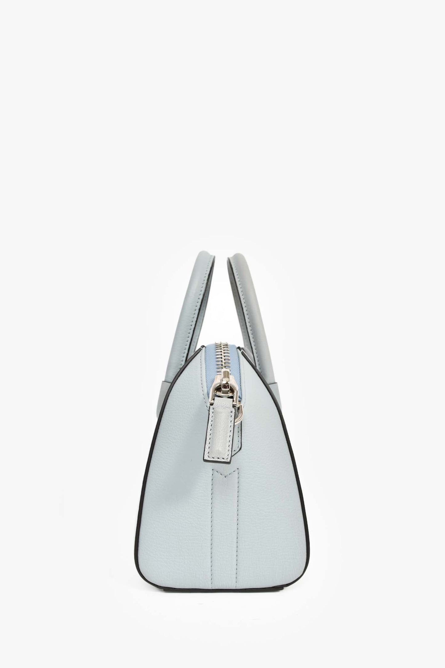 Givenchy Light Blue Leather Mini Antigona Bag With Strap