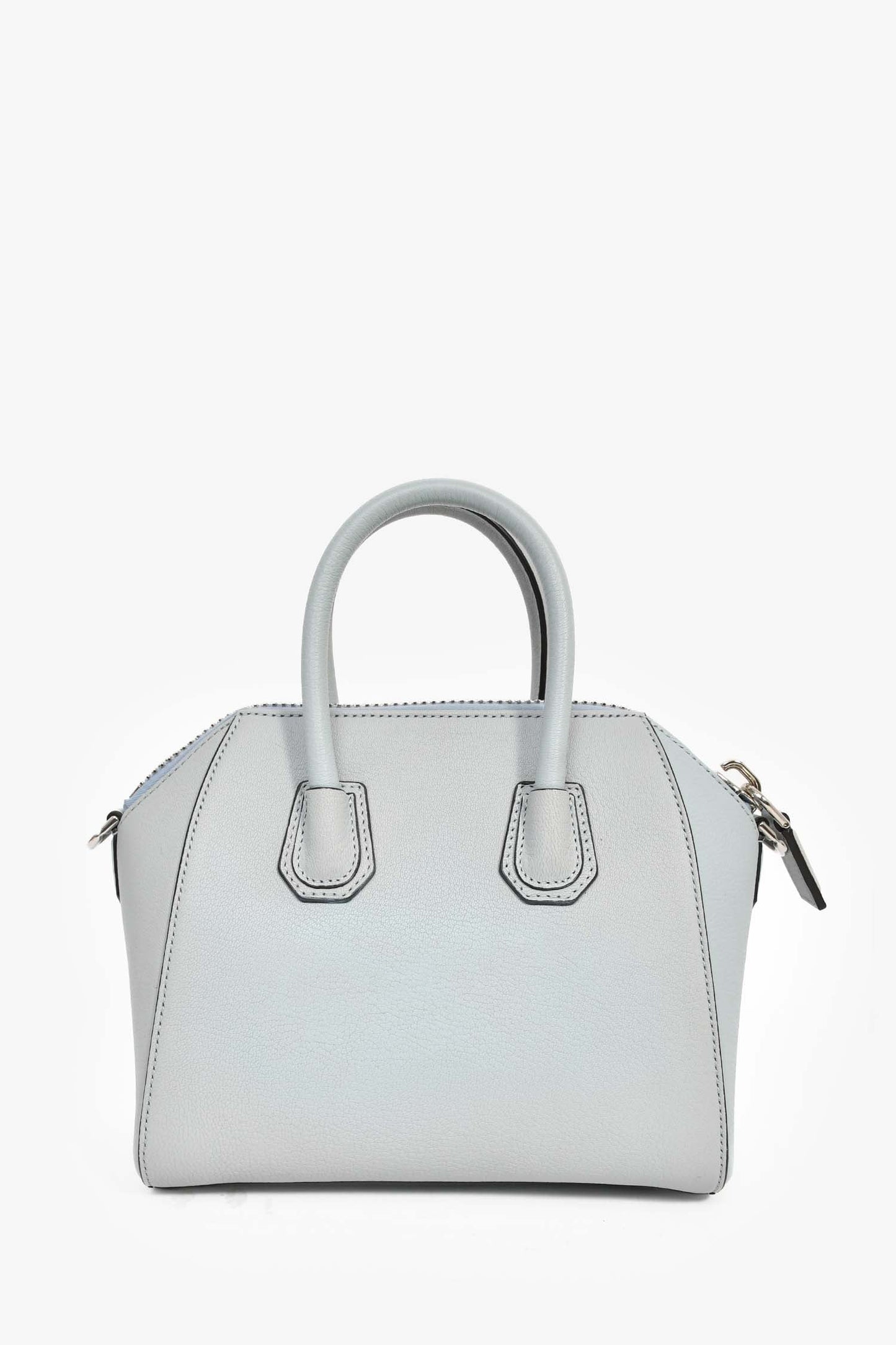 Givenchy Light Blue Leather Mini Antigona Bag With Strap