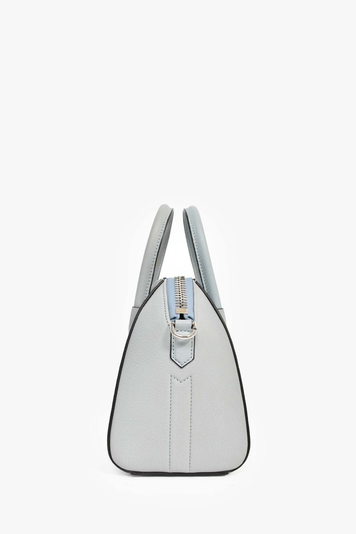 Givenchy Light Blue Leather Mini Antigona Bag With Strap