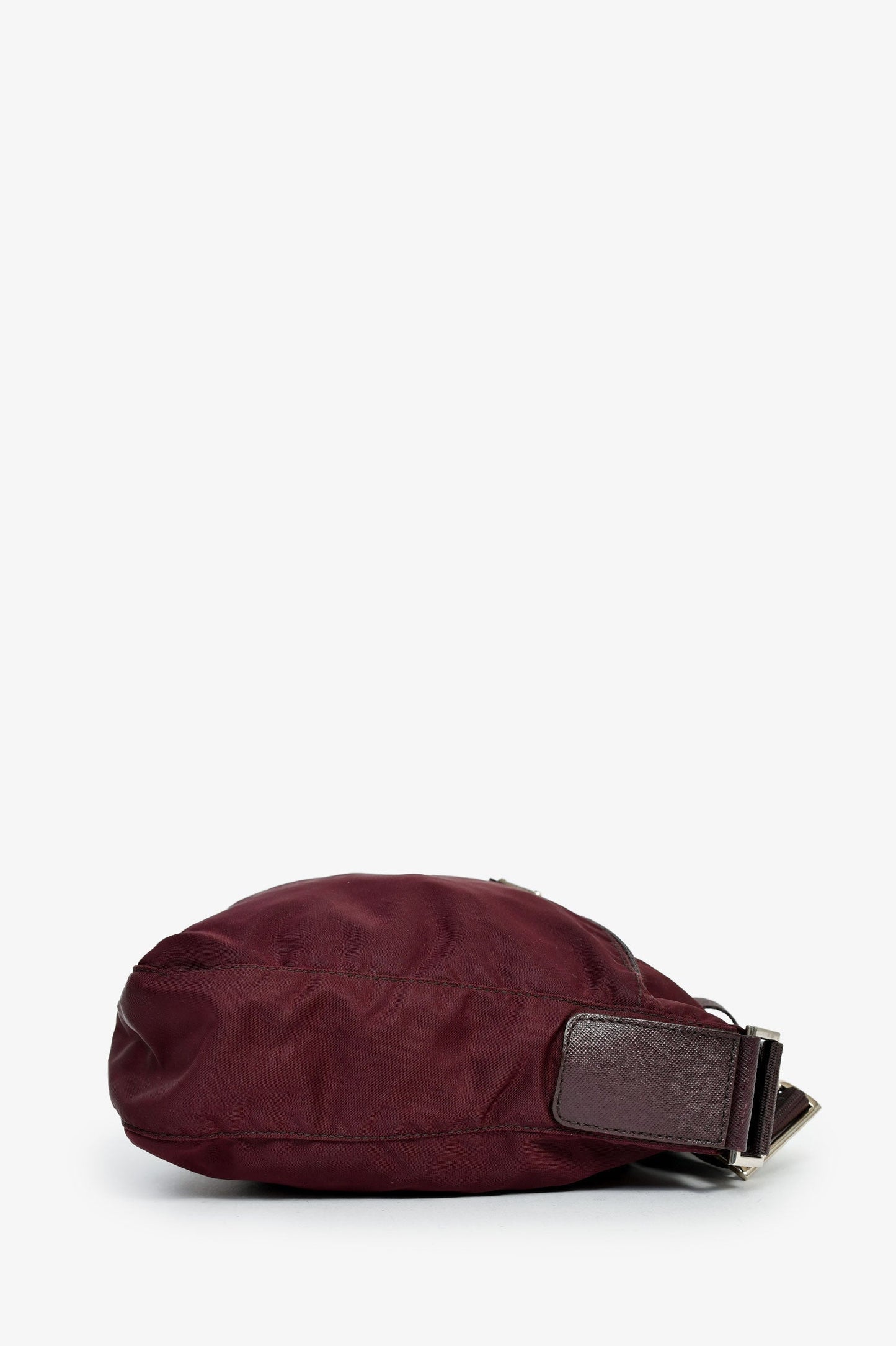 Prada Burgundy Nylon Tessuto Messenger Bag