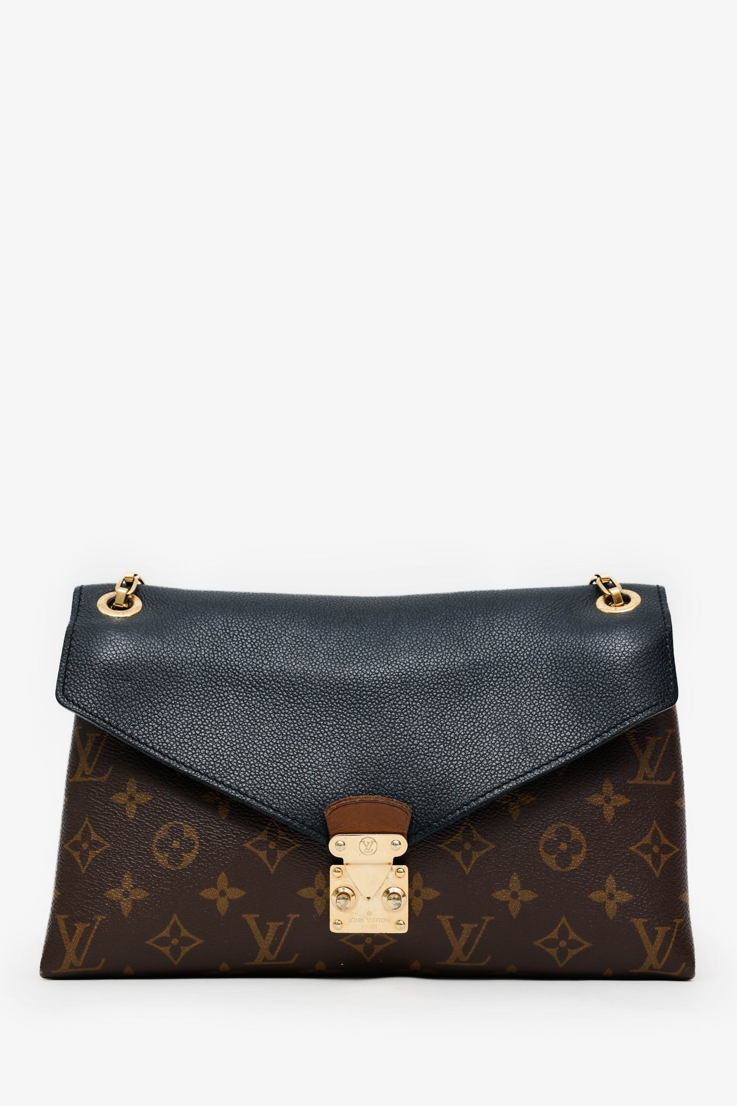 Louis Vuitton 2016 Black Monogram Pallas Chain Bag