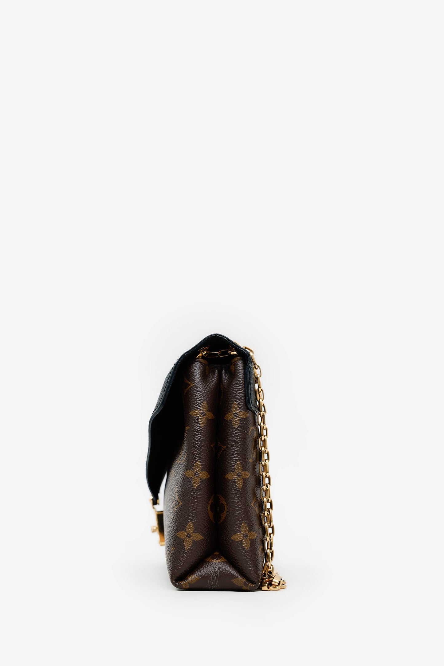 Louis Vuitton 2016 Black Monogram Pallas Chain Bag