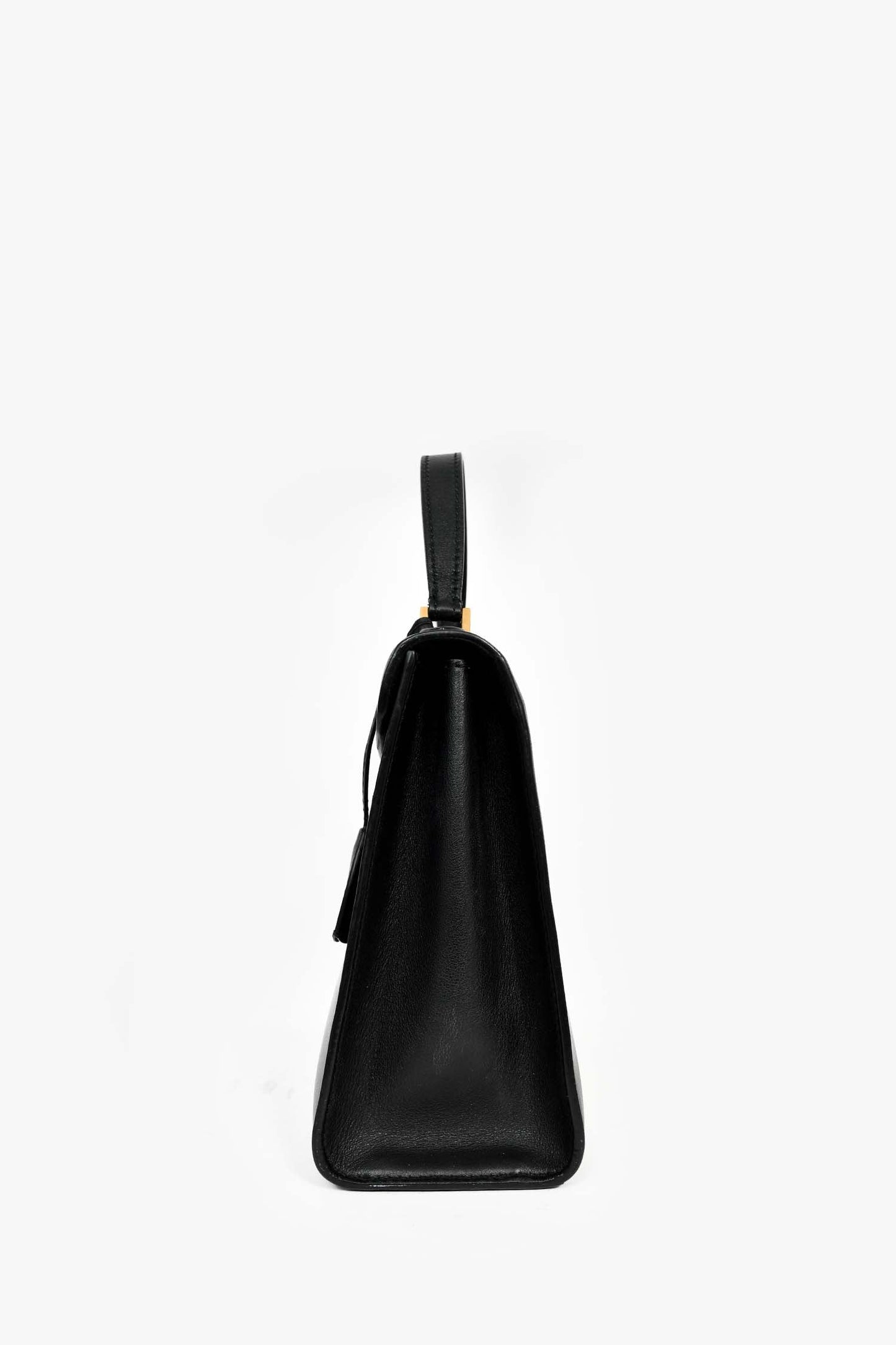 Christian Dior 2017 Black Leather Dioraddict Top Handle Bag With Strap