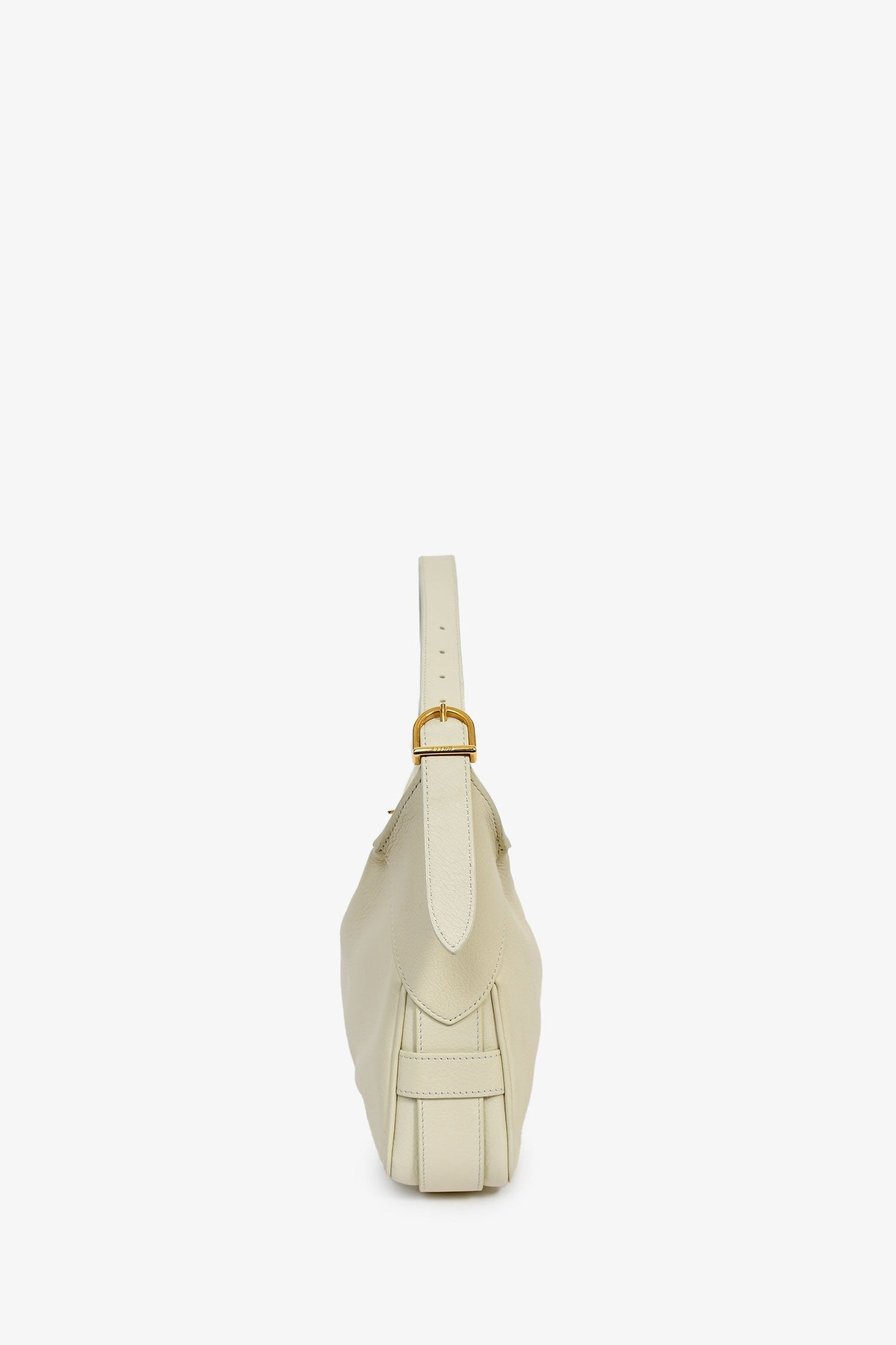 Celine 2021 Cream Leather 'Romy' Medium Shoulder Bag