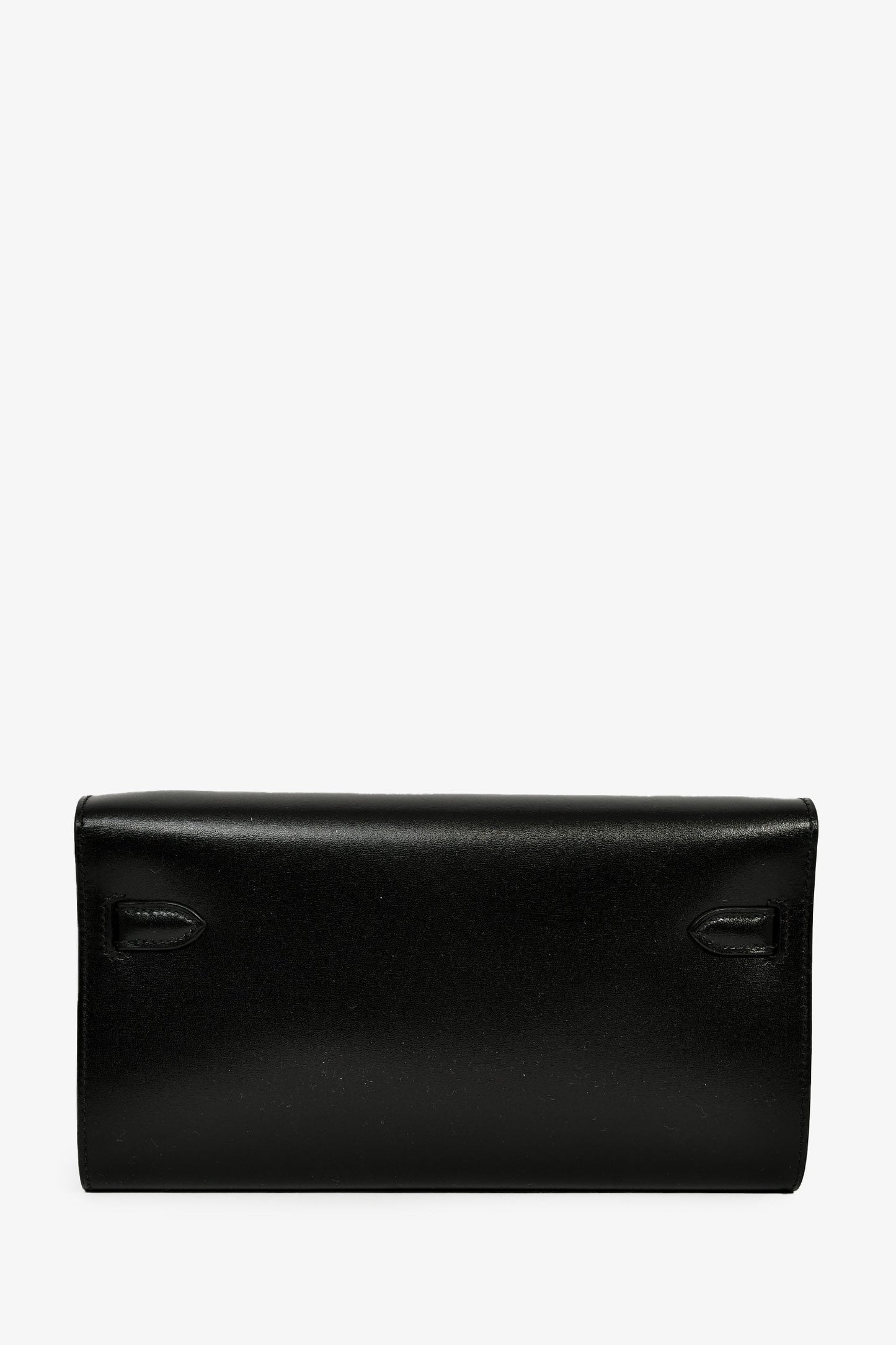 Hermès 2023 Black Box Leather Kelly To Go Wallet