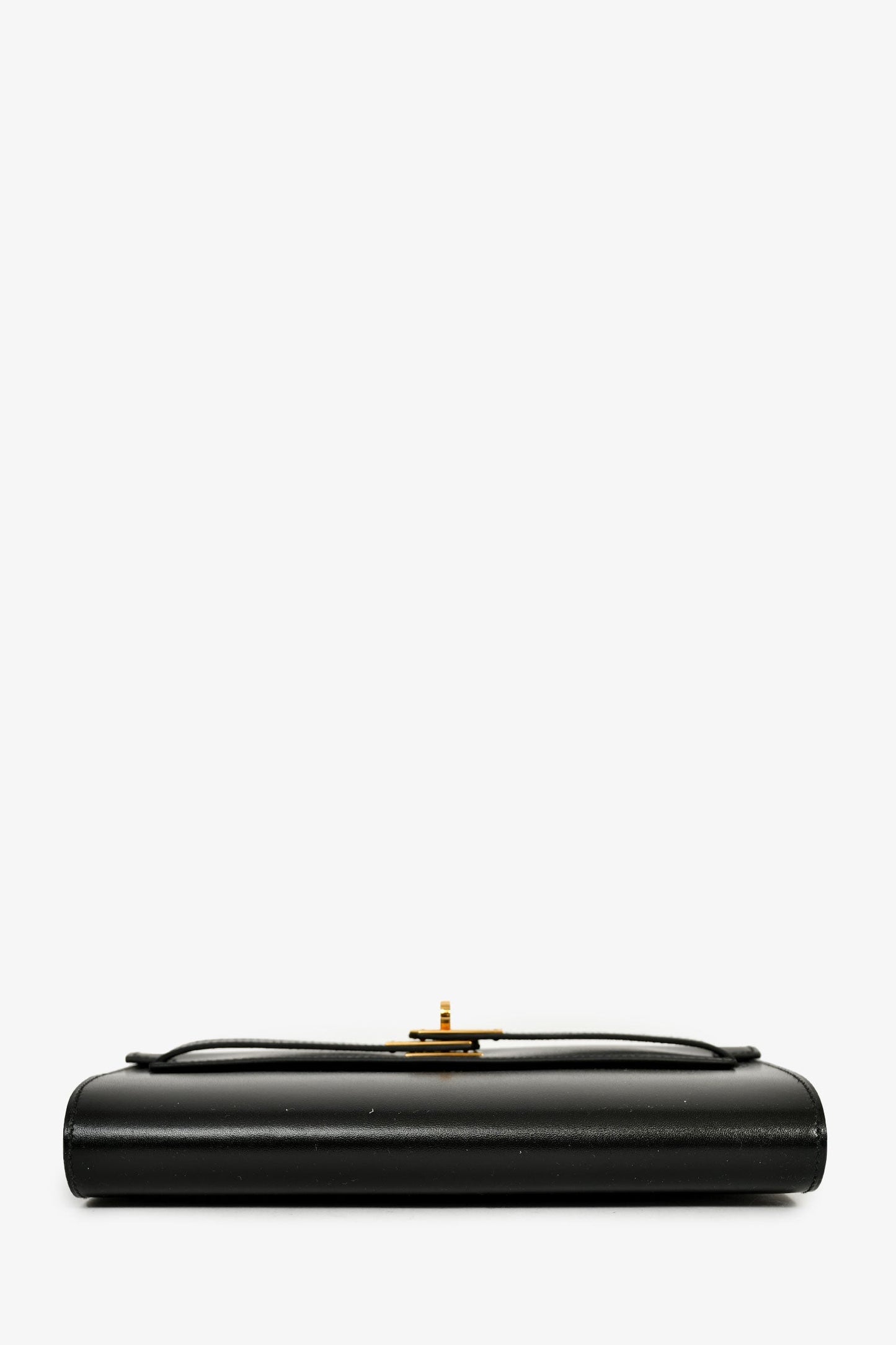 Hermès 2023 Black Box Leather Kelly To Go Wallet