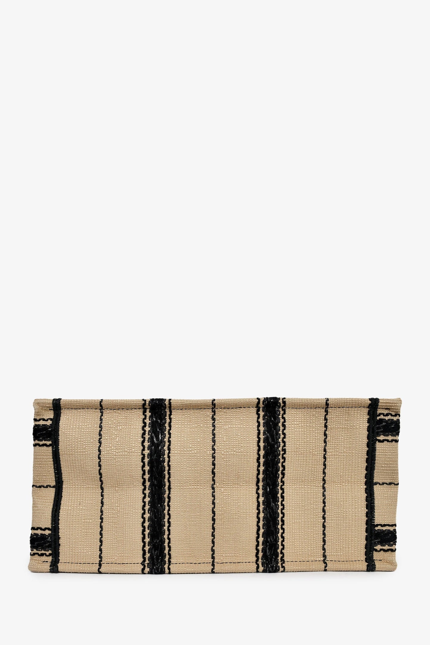Christian Dior 2020 Tan/Black Canvas Striped Medium Book Tote