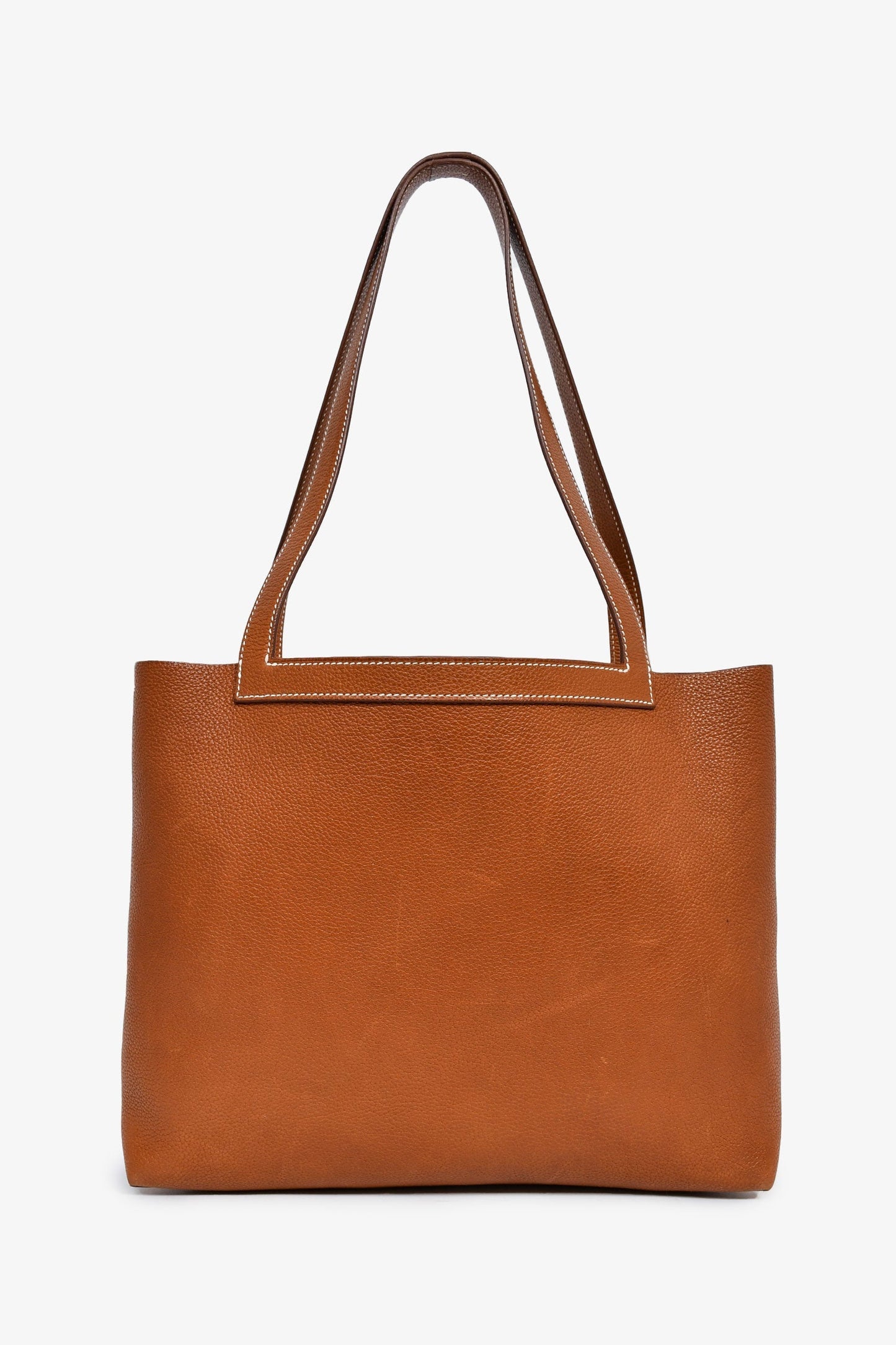 Hermès 2021 Brown Barenia Faubourg Leather Cabasellier 31 Tote