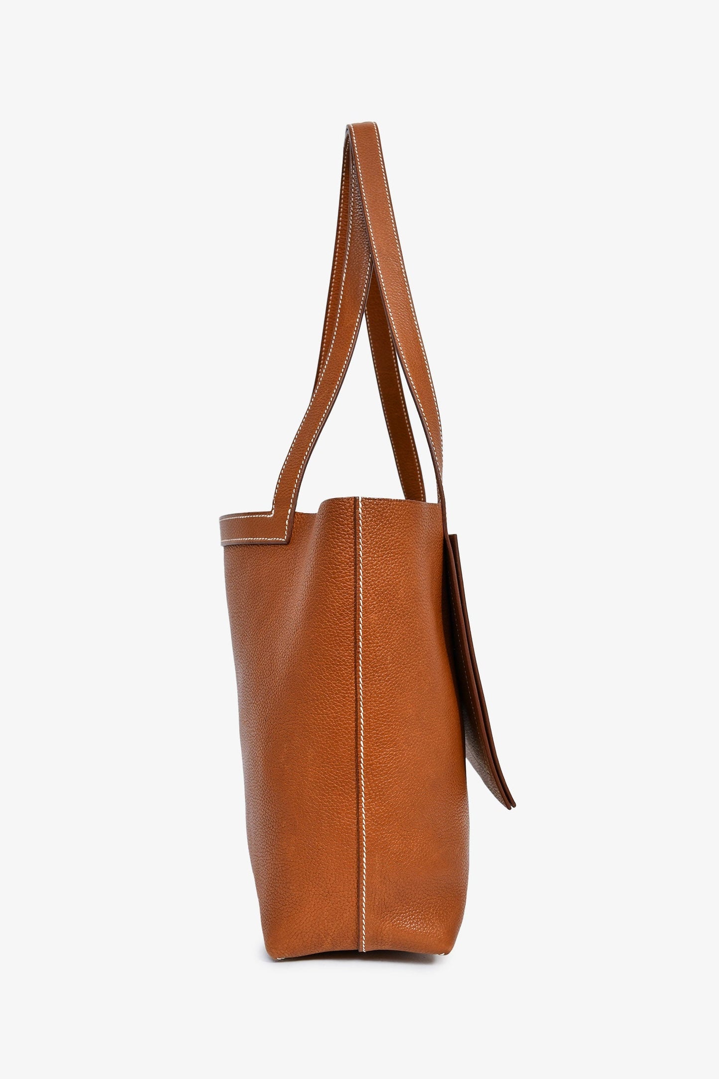 Hermès 2021 Brown Barenia Faubourg Leather Cabasellier 31 Tote
